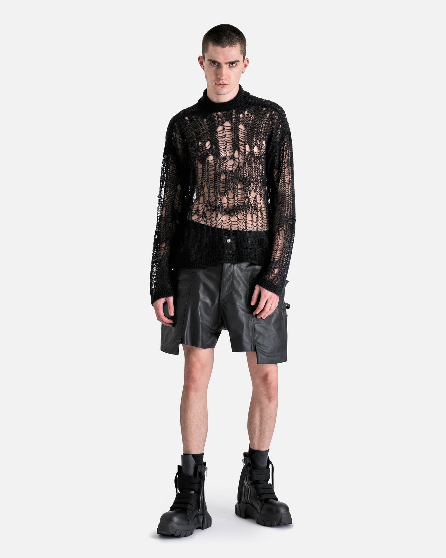 Rick Owens Men's Sweater Tommy Lupetto Sweater in Black