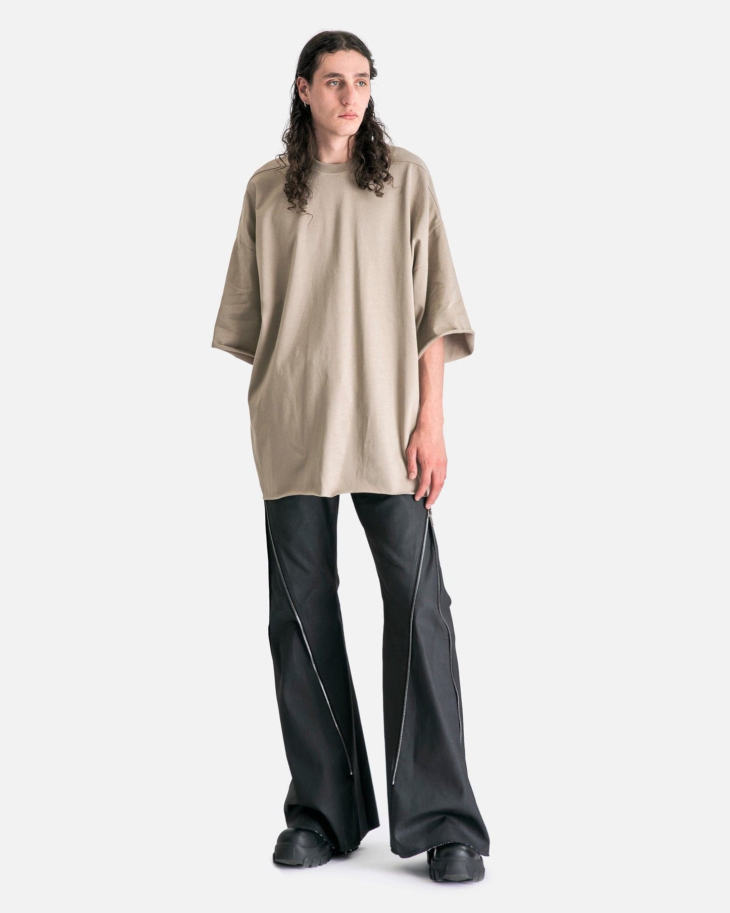 Rick Owens Men's T-Shirts OS Tommy T in Pearl