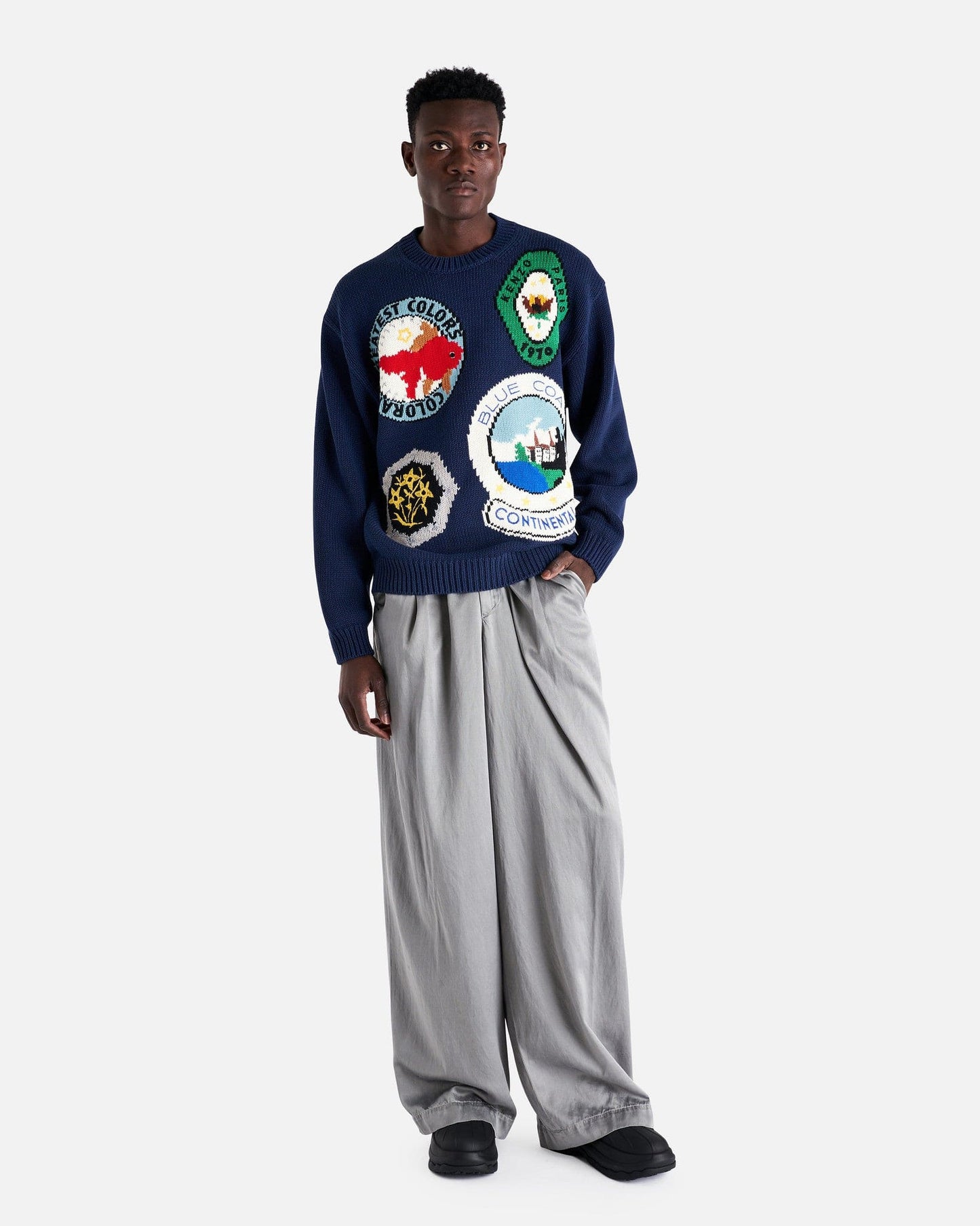 KENZO Men's Sweater Travel Jumper in Midnight Blue