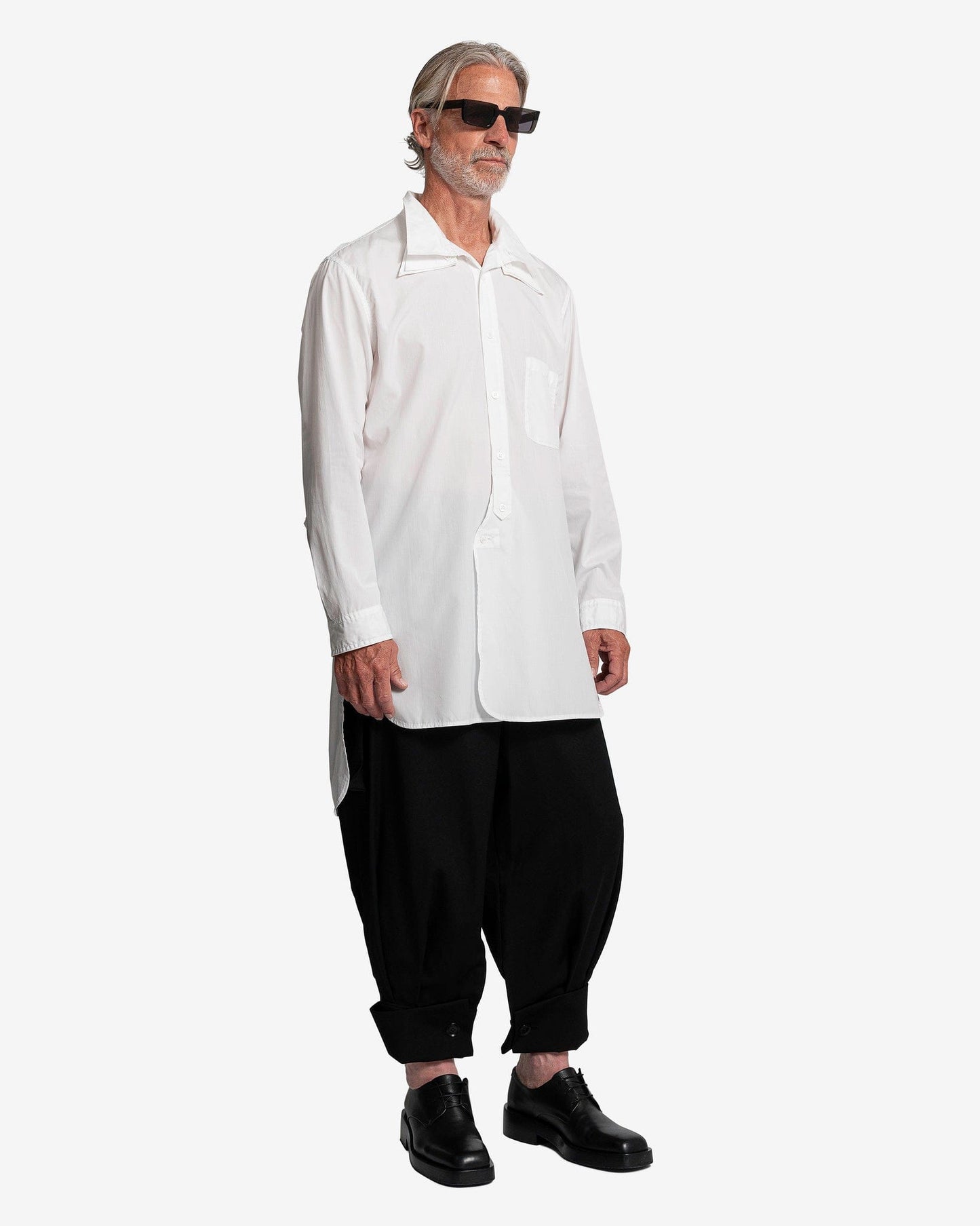 Yohji Yamamoto Pour Homme Men's Shirts Triple Collar Button Up Shirt