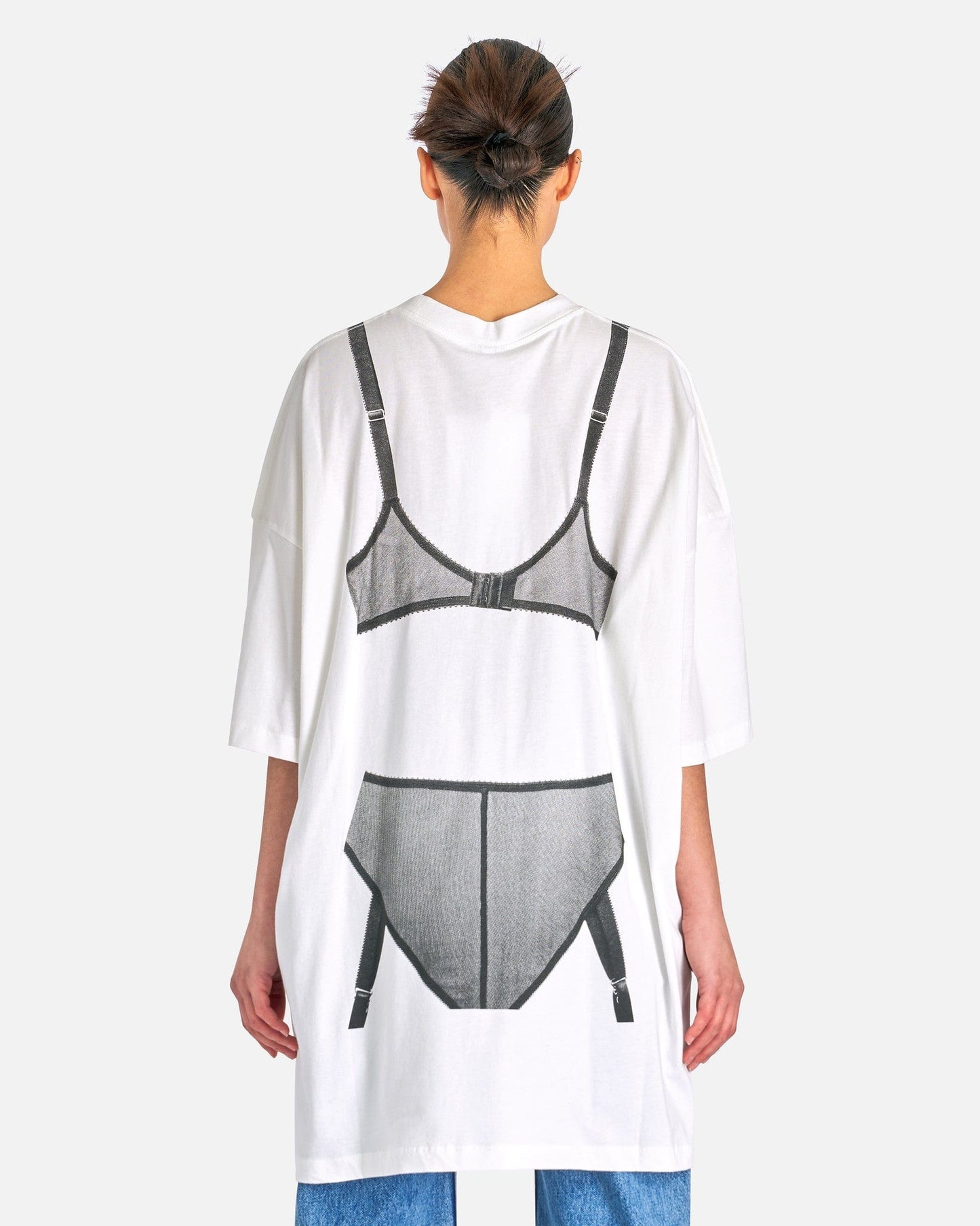 Vaquera Women T-Shirts O/S Tromp L'oeil Tall T-Shirt in White