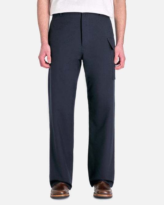 Marni Men's Pants Tropical Wool Trousers in BluBlack