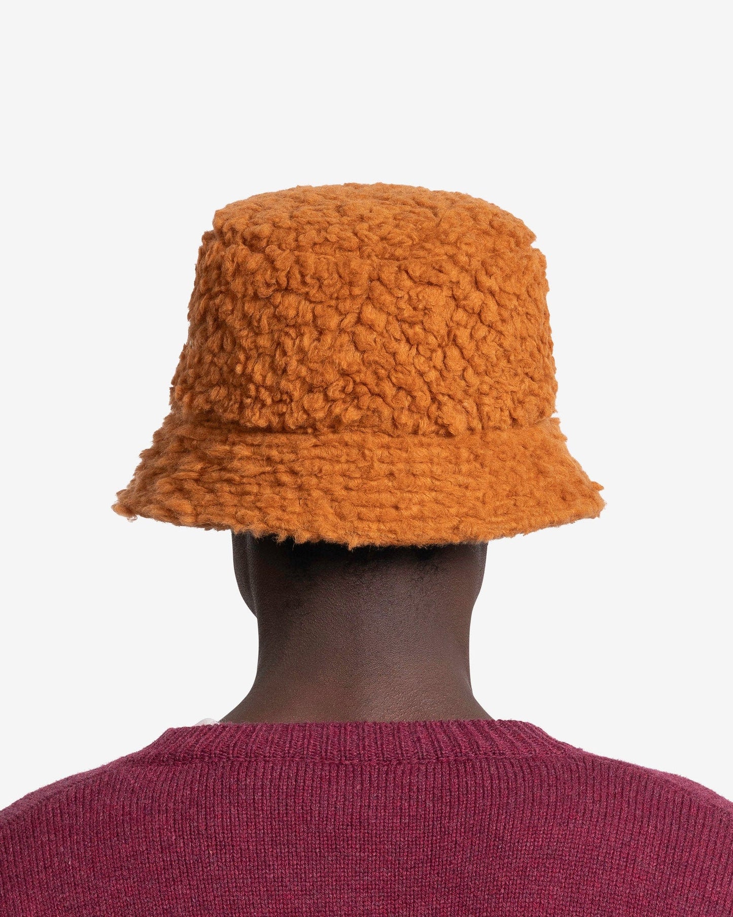 Marni Men's Hats Twist Teddy Bucket Hat in Rust
