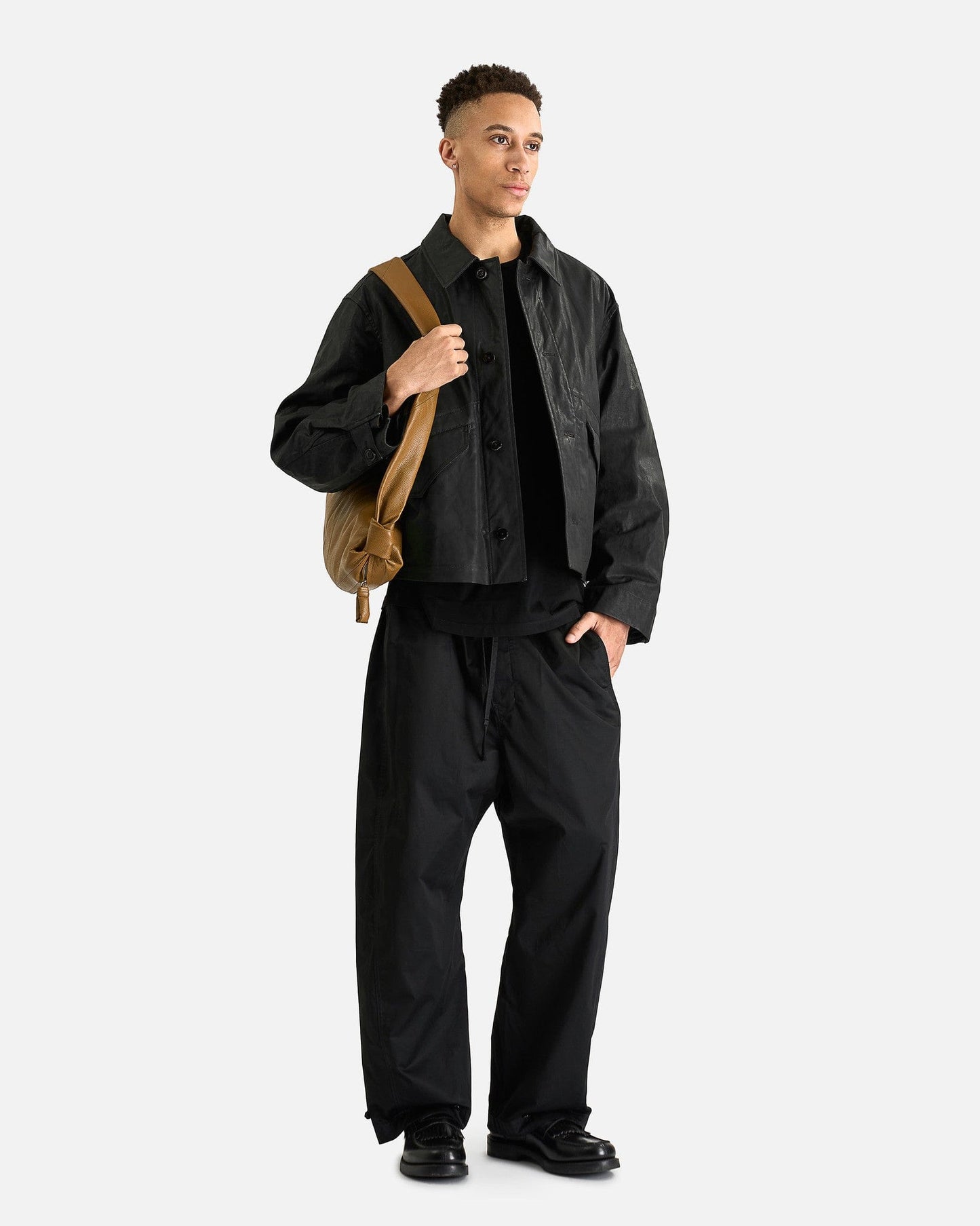 LEMAIRE Men's Pants Twisted Over Pants in Black