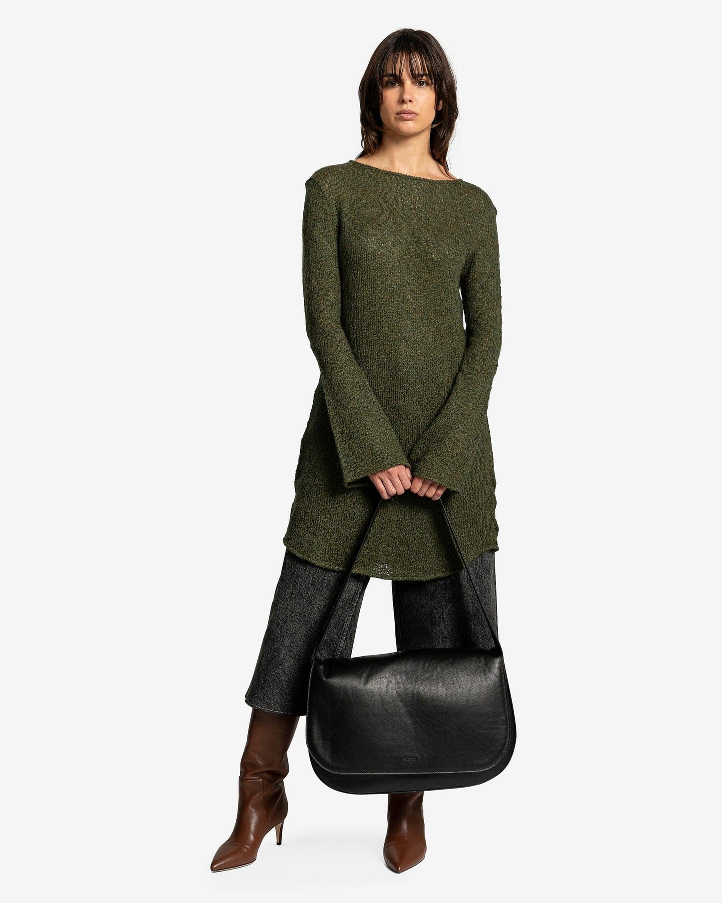 Our Legacy Women Dresses Two Face Dress in Moor Green Crochet