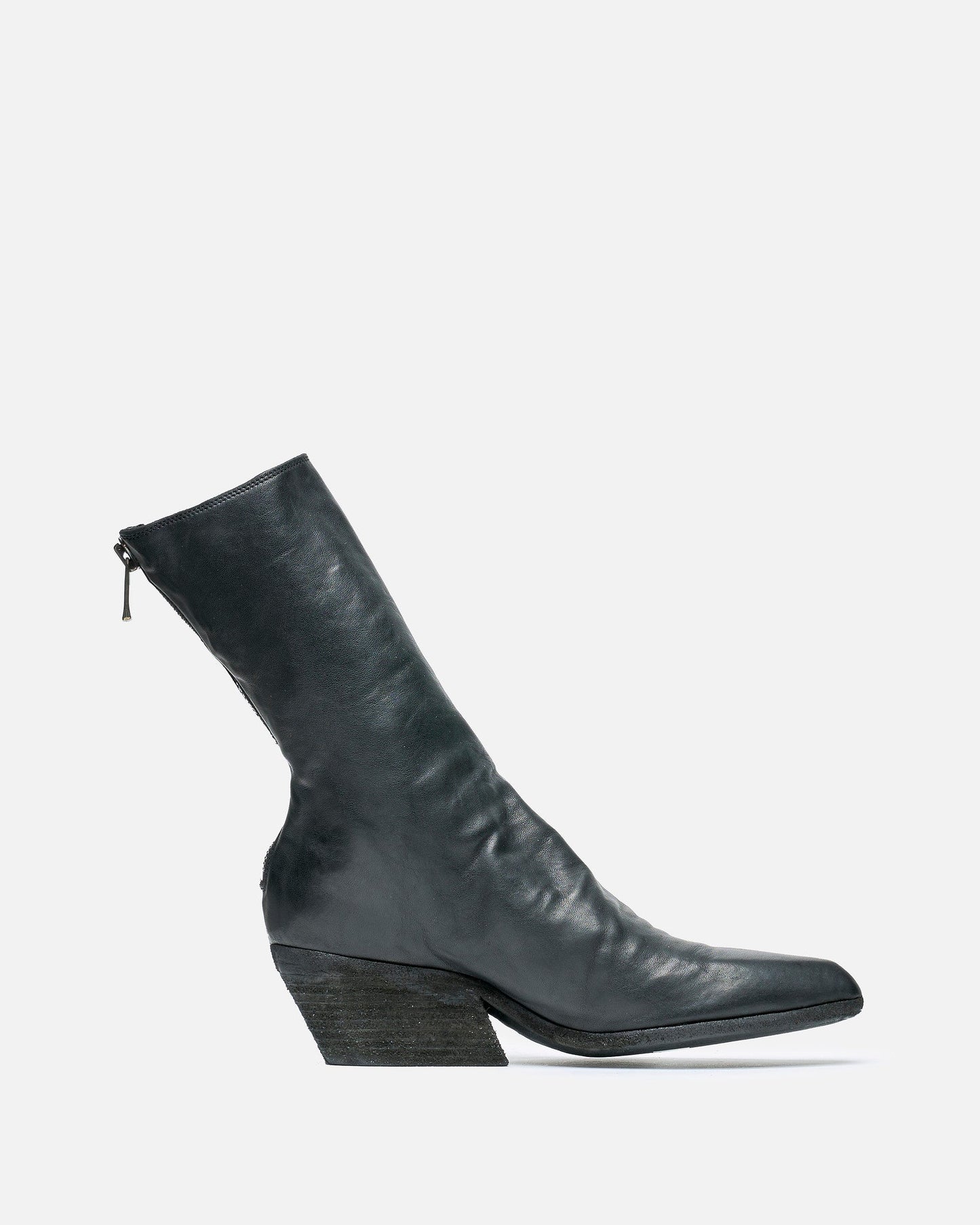 Guidi Women Boots TX08 Horse Leather Back Zip Boot in Black