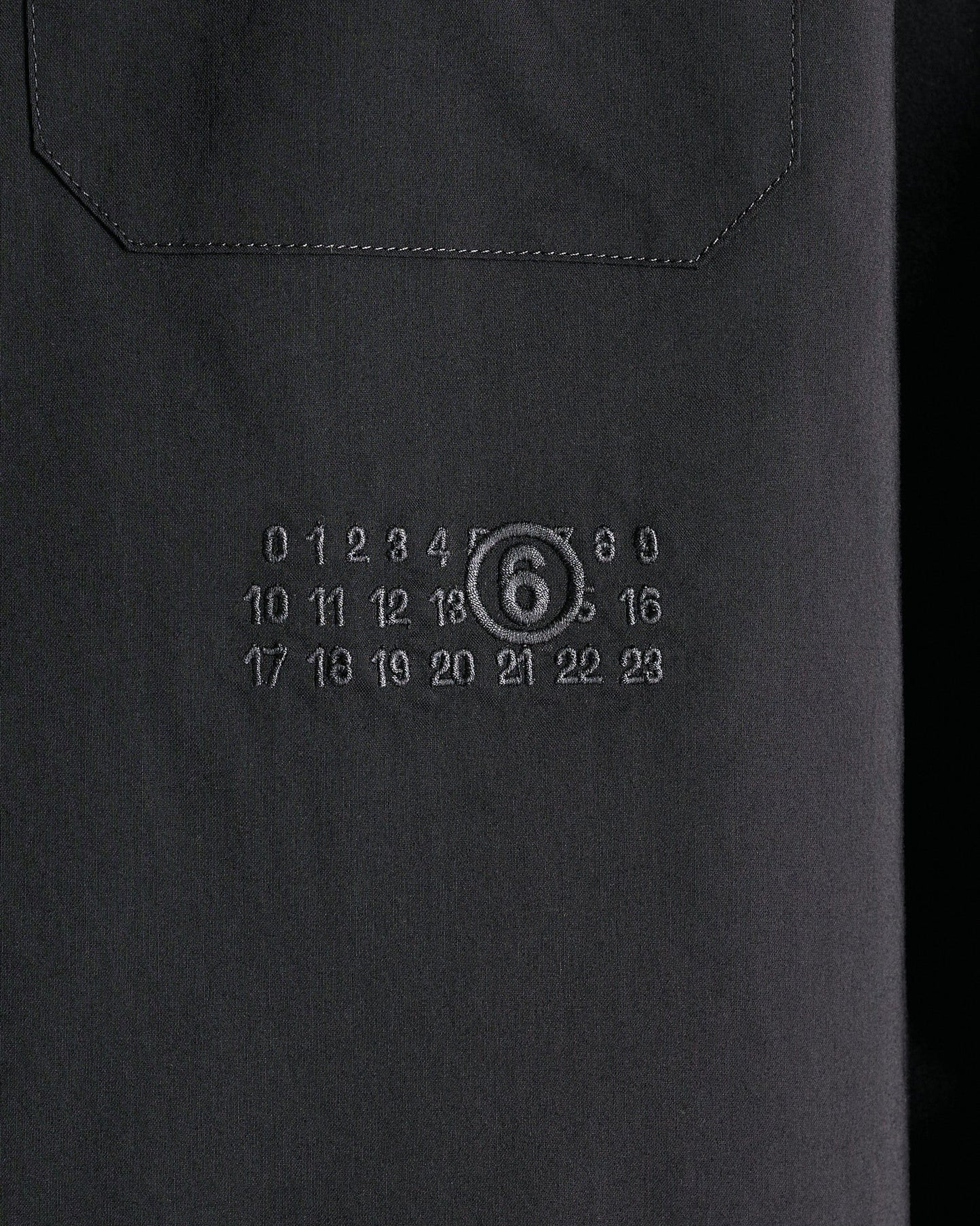 MM6 Maison Margiela Men's Shirts Ultra Long Sleeve Shirt in Black