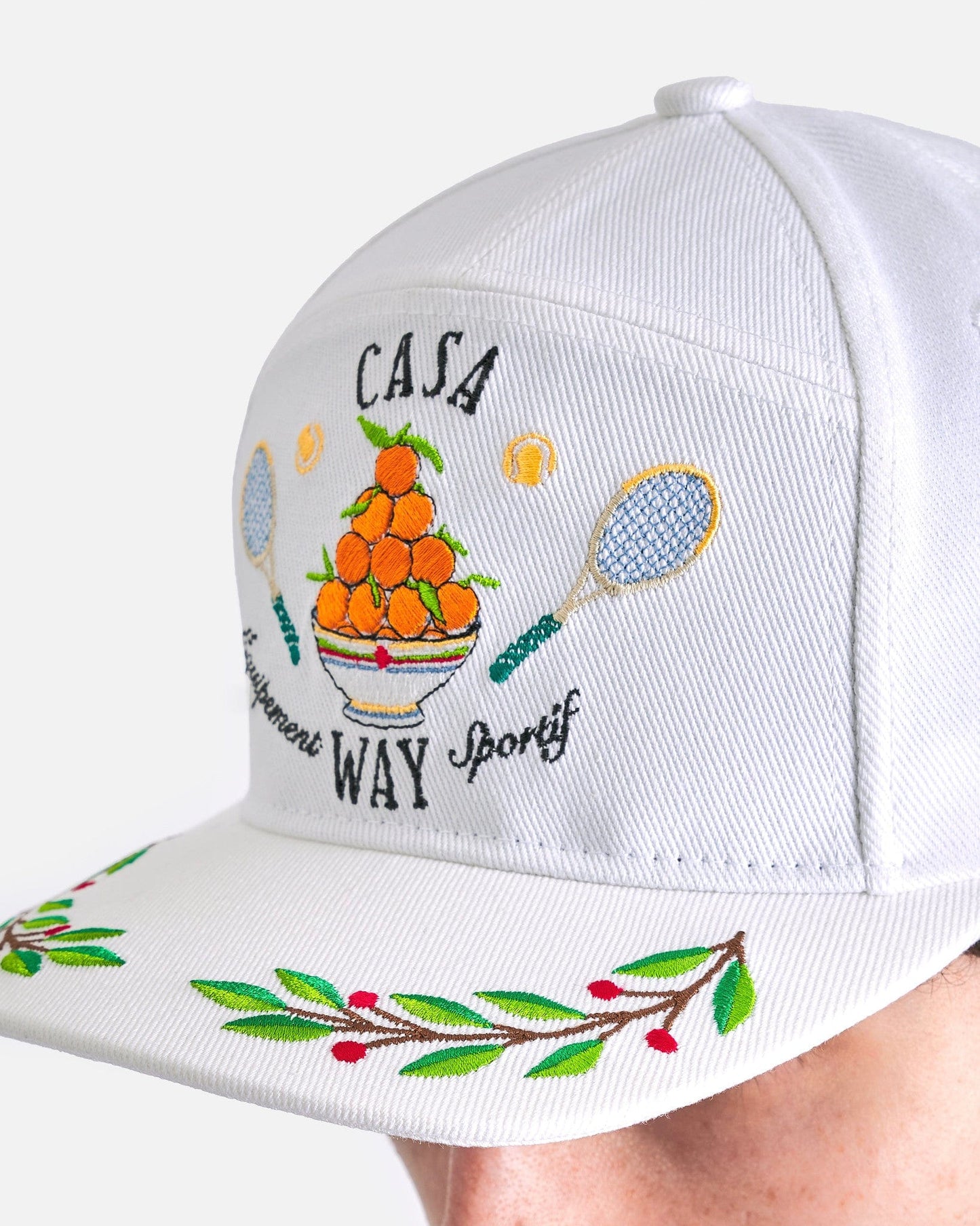 Casablanca Men's Hats OS Unity is Power Gradient Embroidered Cap in White