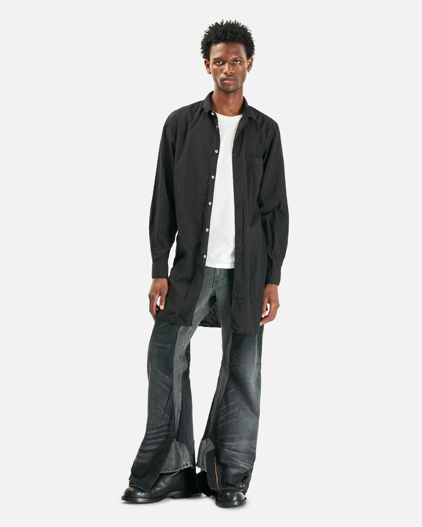 Junya Watanabe Men's Jeans Upside Down Jeans in Black