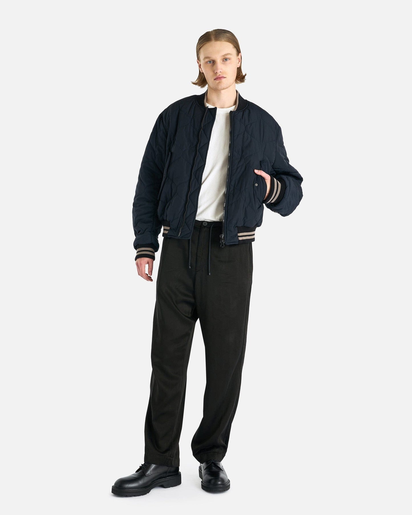 Dries Van Noten Men's Jackets Vellow Jacket in Navy
