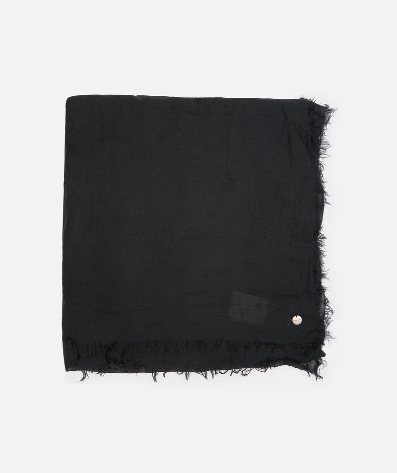 Ann Demeulemeester Scarves OS Vesta Squared Scarf in Black