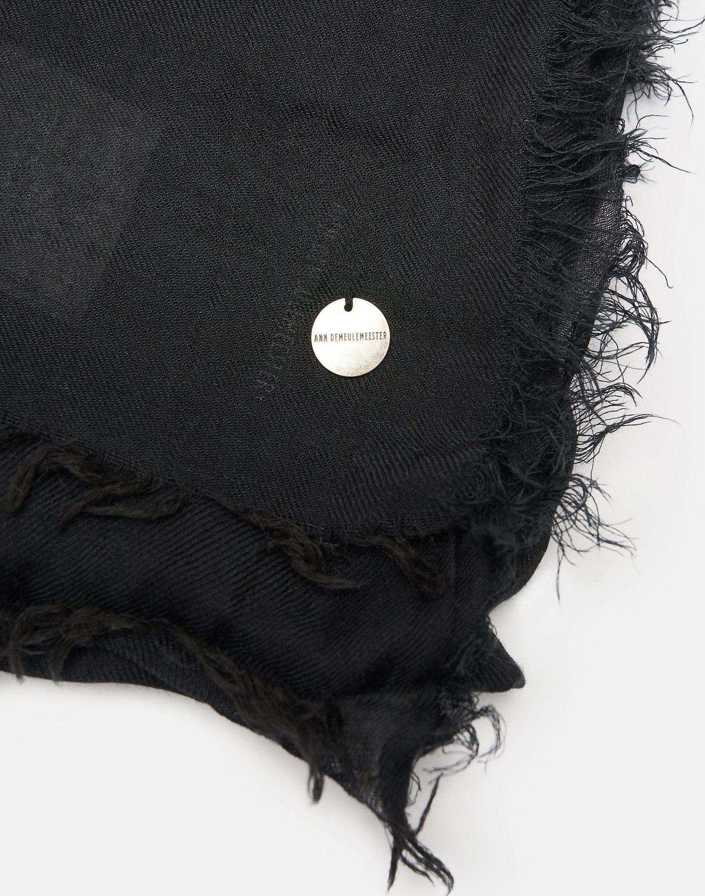 Ann Demeulemeester Scarves OS Vesta Squared Scarf in Black