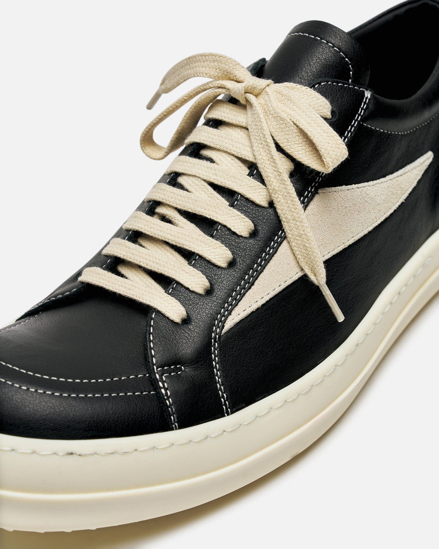 Rick Owens Men's Sneakers Vintage Sneakers in Black/Milk