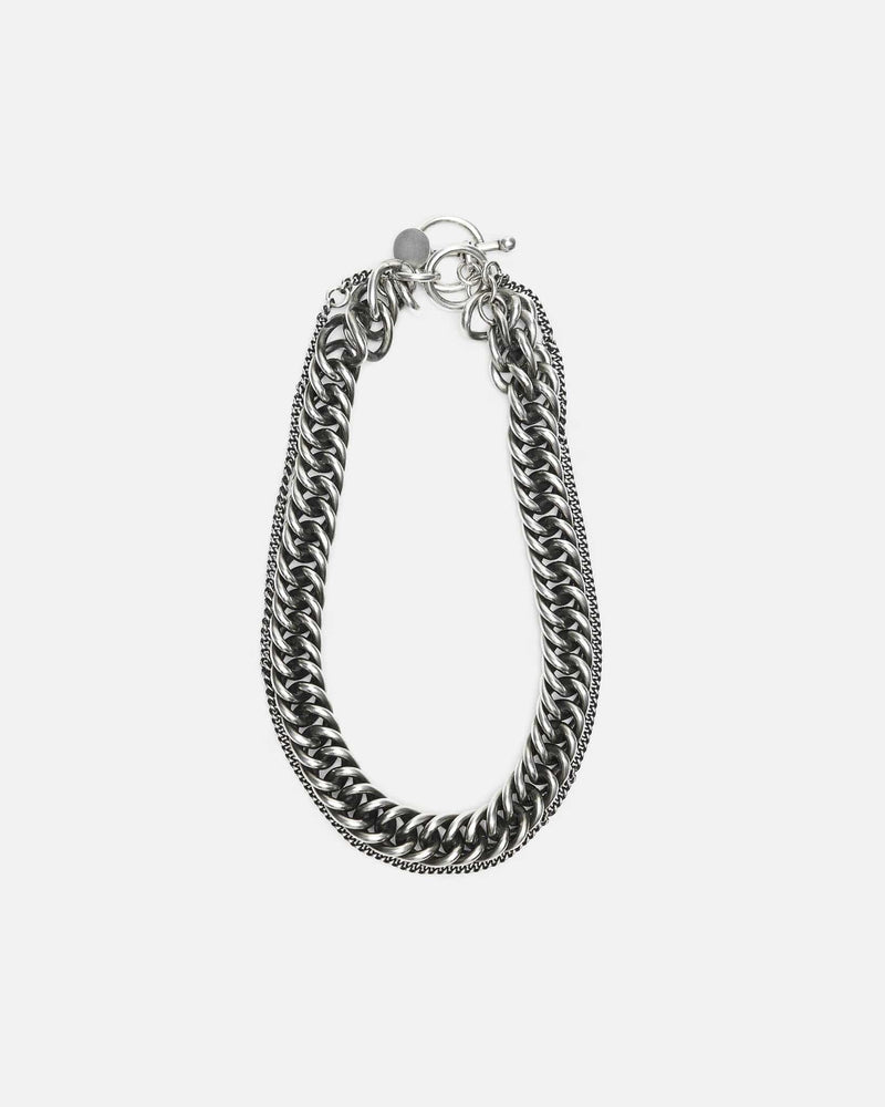 Ann Demeulemeester Jewelry OS Vita Macro Chain Necklace in Antique Silver
