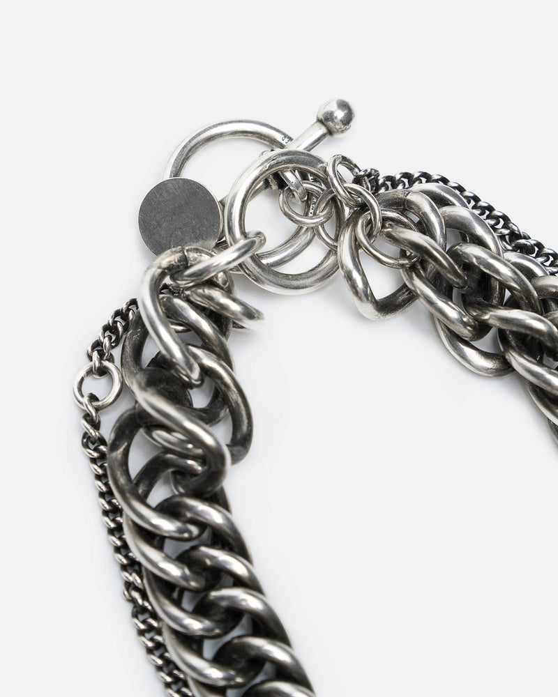Ann Demeulemeester Jewelry OS Vita Macro Chain Necklace in Antique Silver