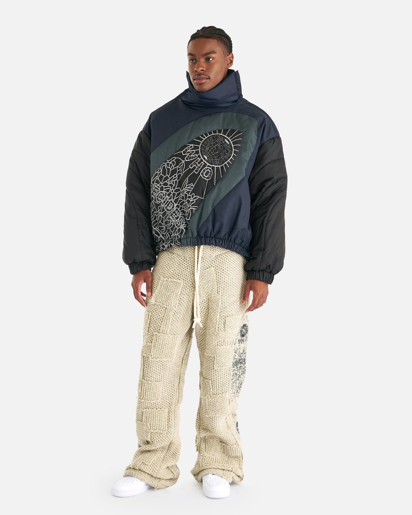 Who Decides War Men's Pants Waffle Window Sweatpants in Ivory