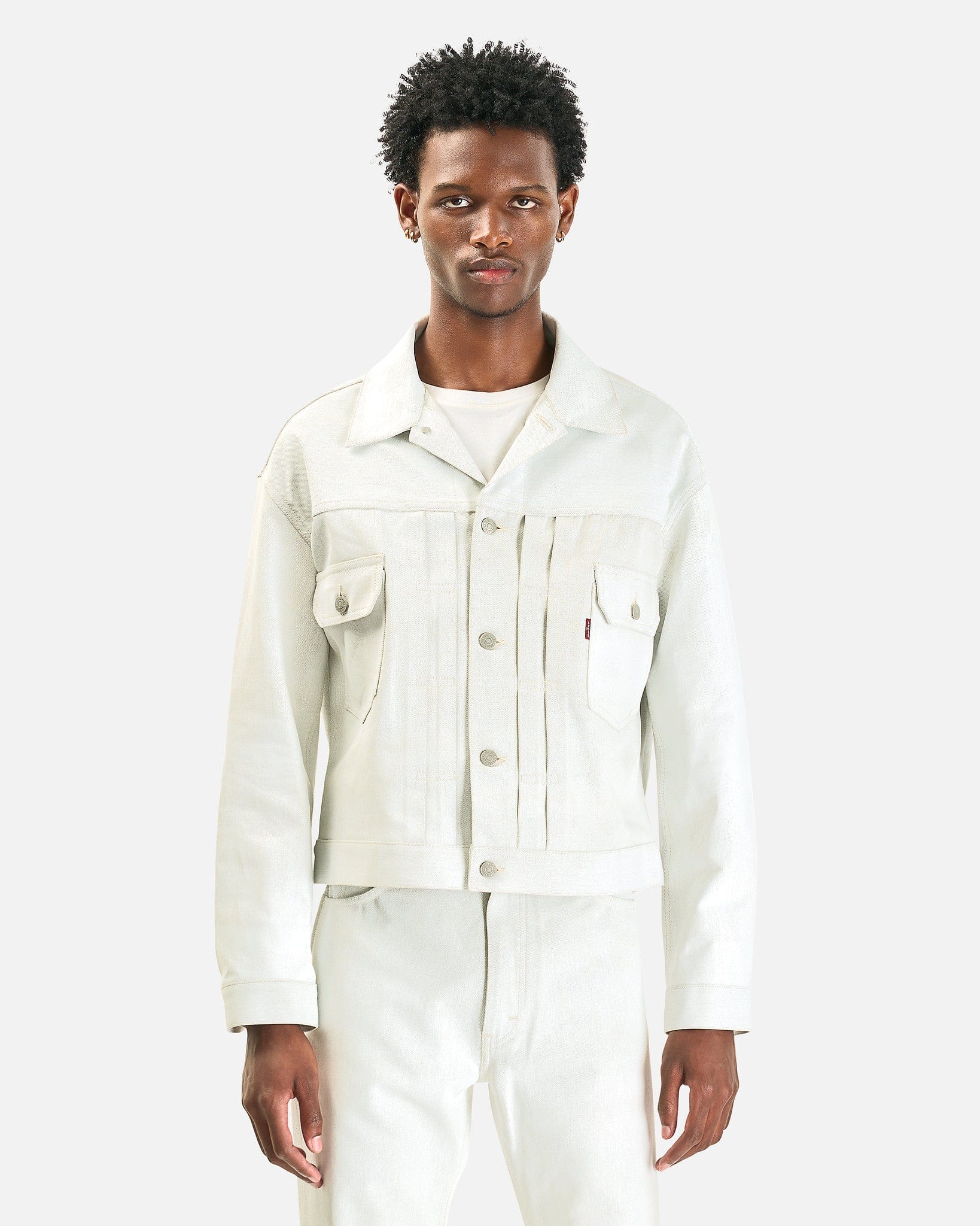 white christmas dresses Waxed Denim Jacket in White SVRN white christmas dresses Waxed Denim Jacket in White SVRN