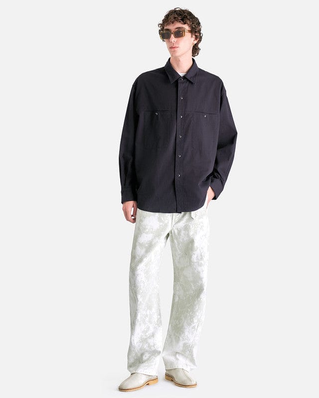 LEMAIRE Men's Shirts Welt Pocket Shirt in Midnight Indigo