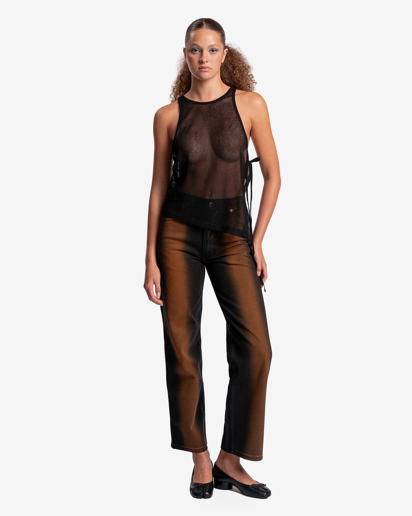 Eckhaus Latta Women Pants Wide Leg Jeans in Ozone