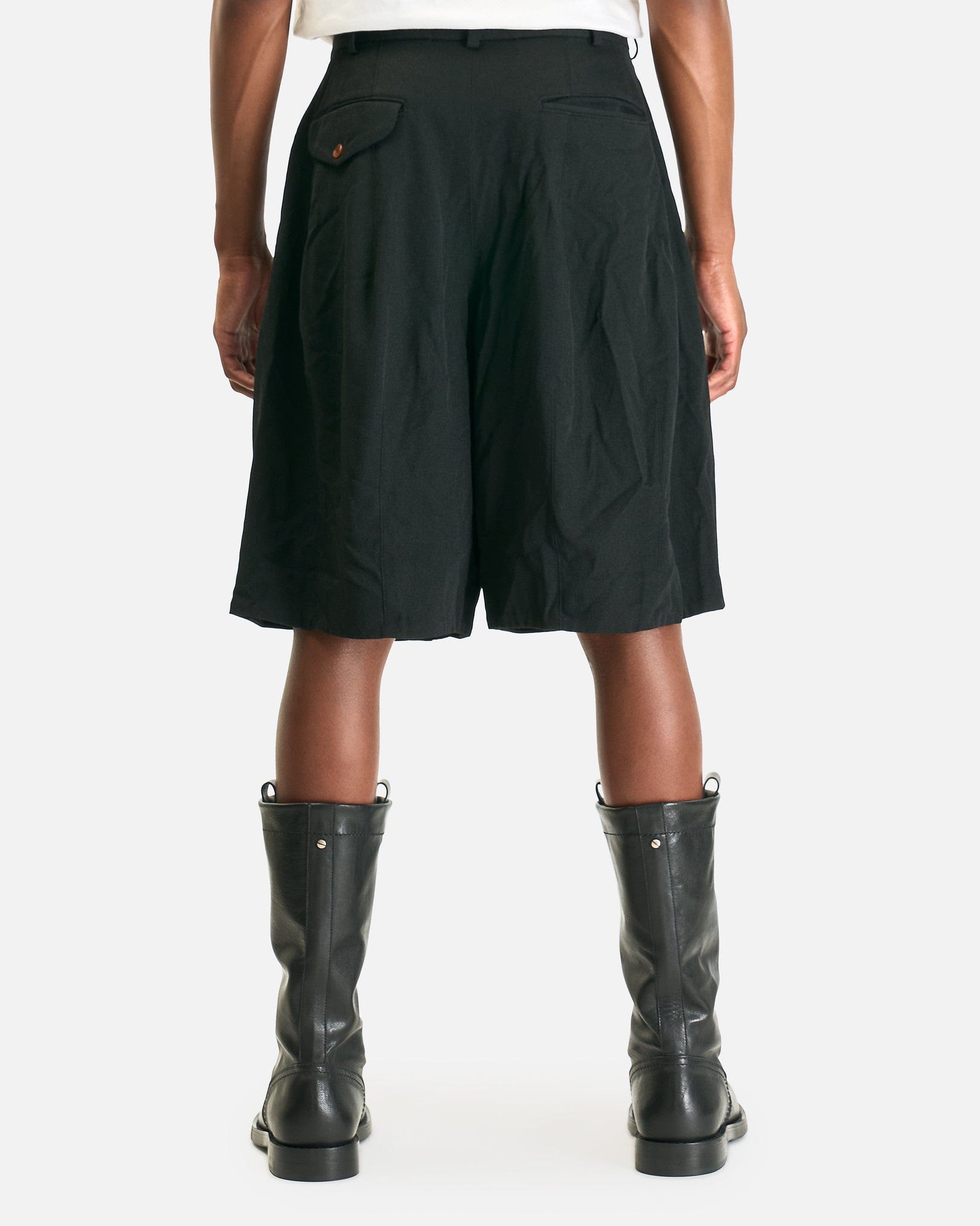 BLACK Comme des Garçons Men's Shorts Wide Leg Short in Black