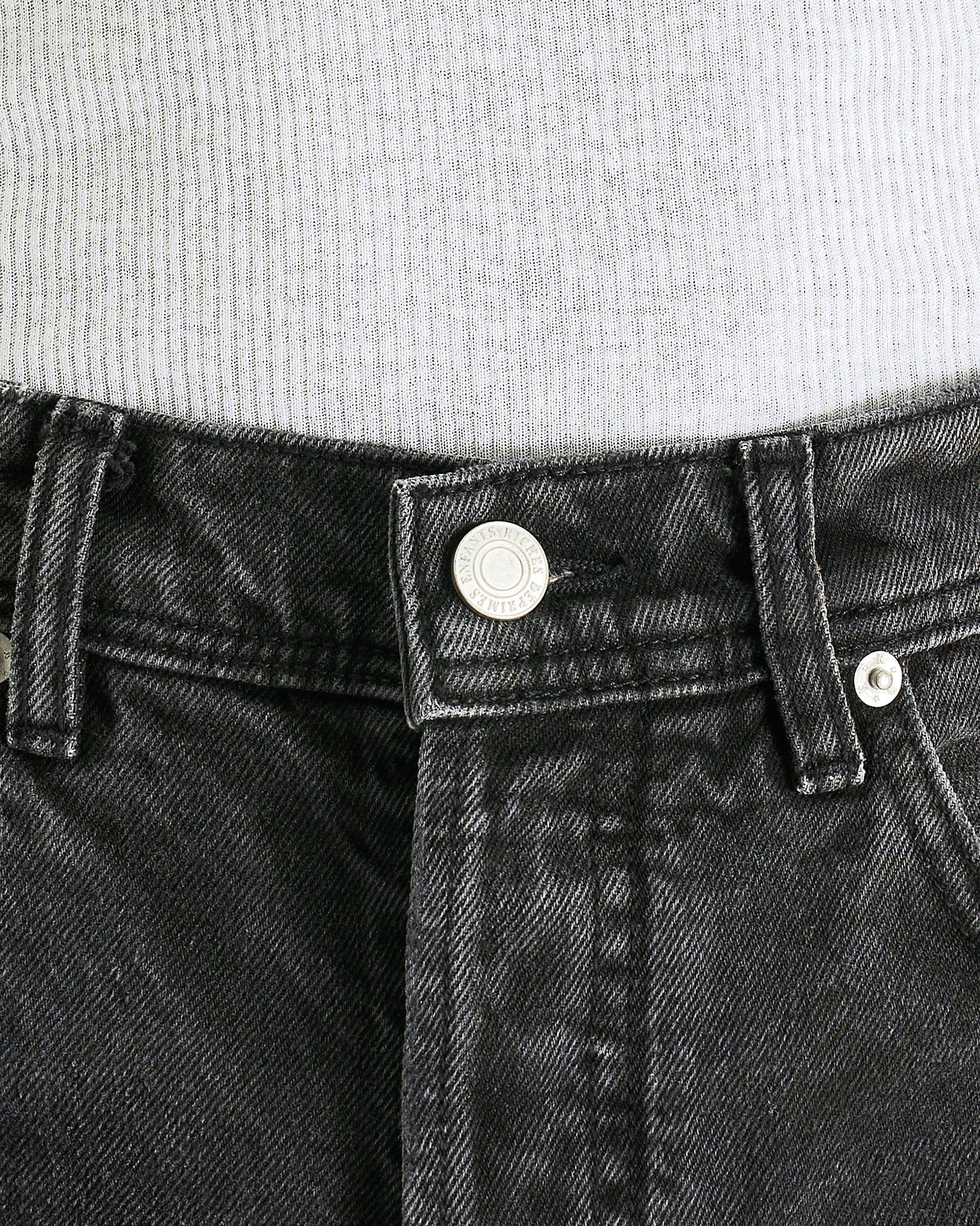 Enfants Riches Deprimes Men's Jeans Wider Flare Leg Jeans in Charcoal