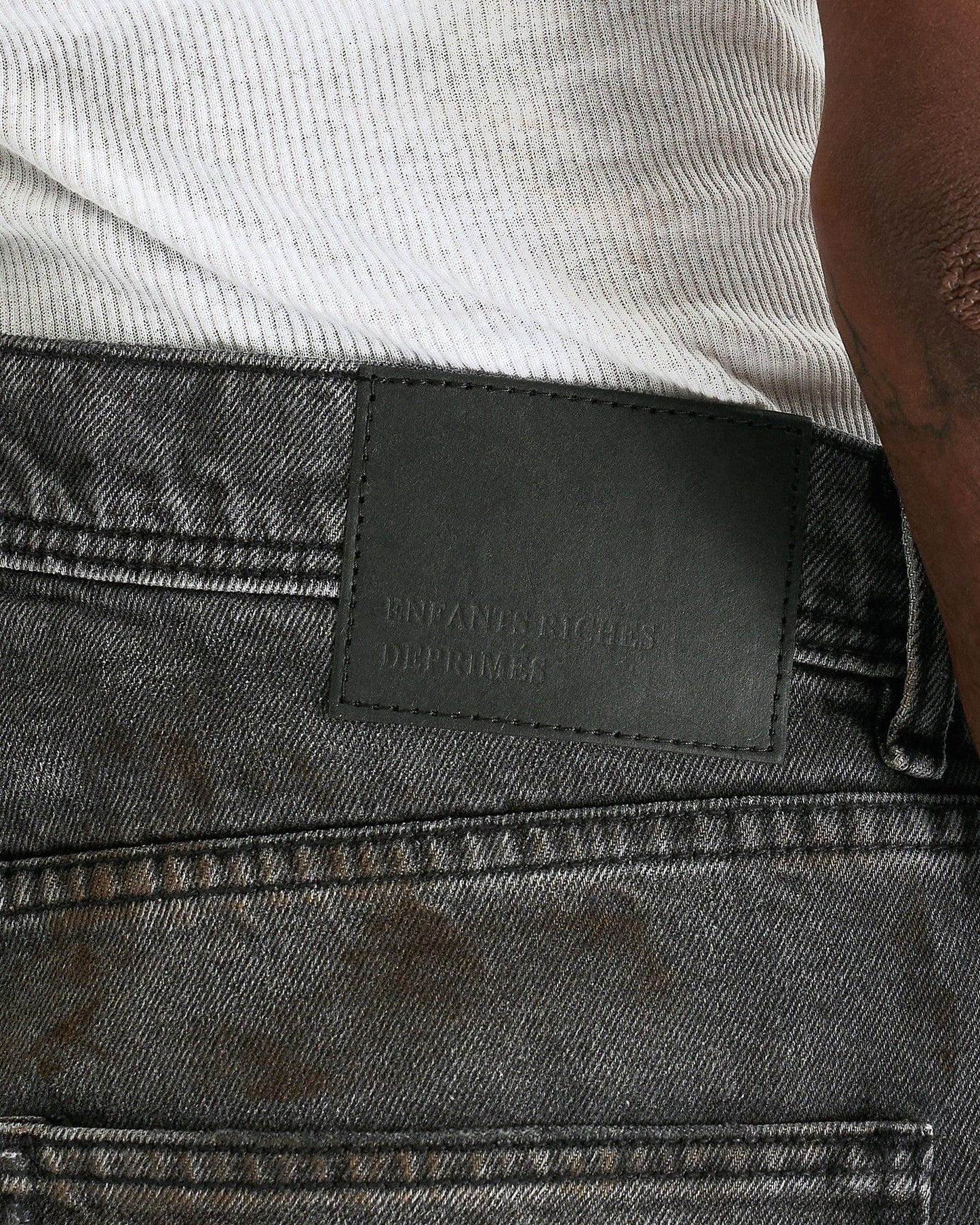 Enfants Riches Deprimes Men's Jeans Wider Flare Leg Jeans in Charcoal