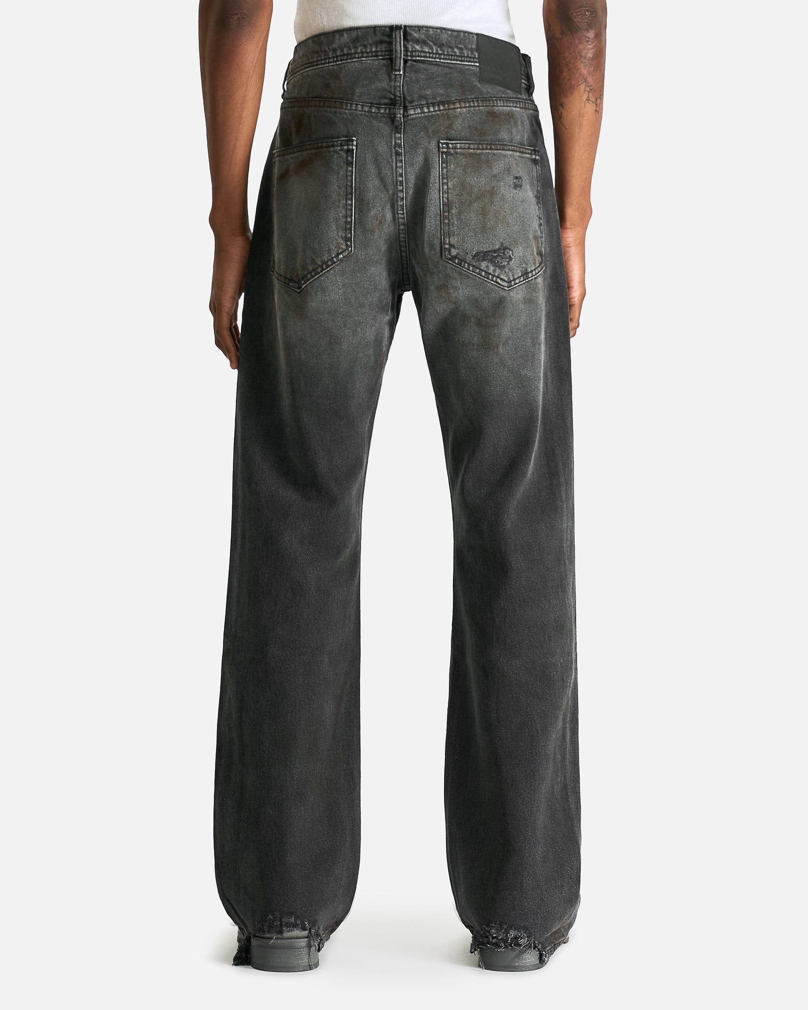 Enfants Riches Deprimes Men's Jeans Wider Flare Leg Jeans in Charcoal