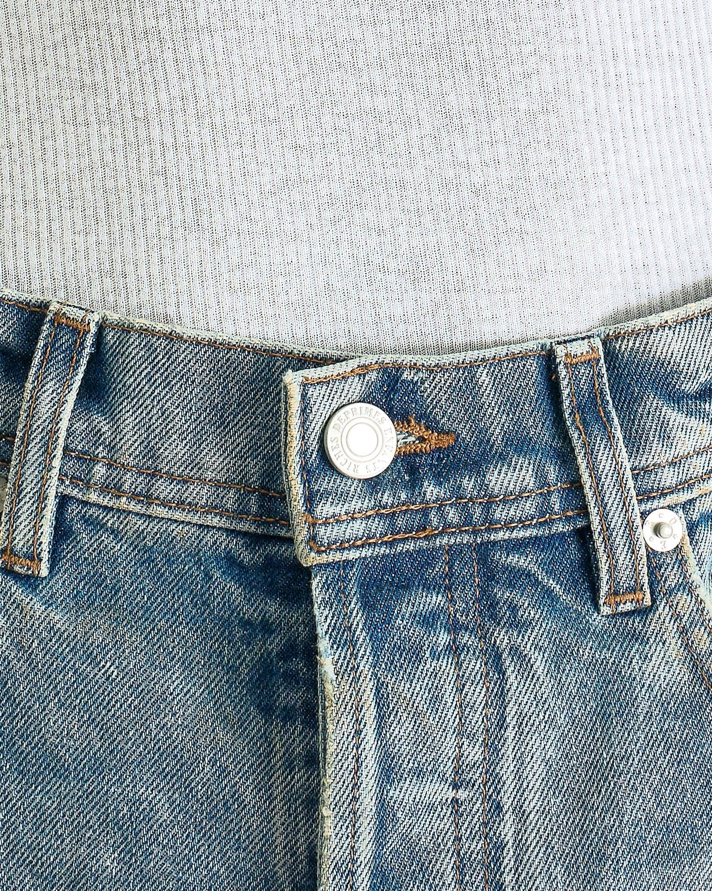 Enfants Riches Deprimes Men's Jeans Wider Flare Leg Jeans in Light Blue Wash