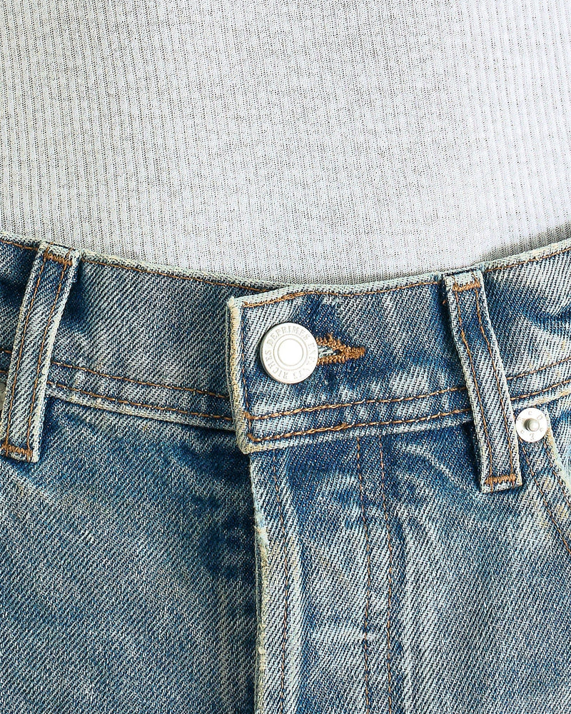 Enfants Riches Deprimes Men's Jeans Wider Flare Leg Jeans in Light Blue Wash