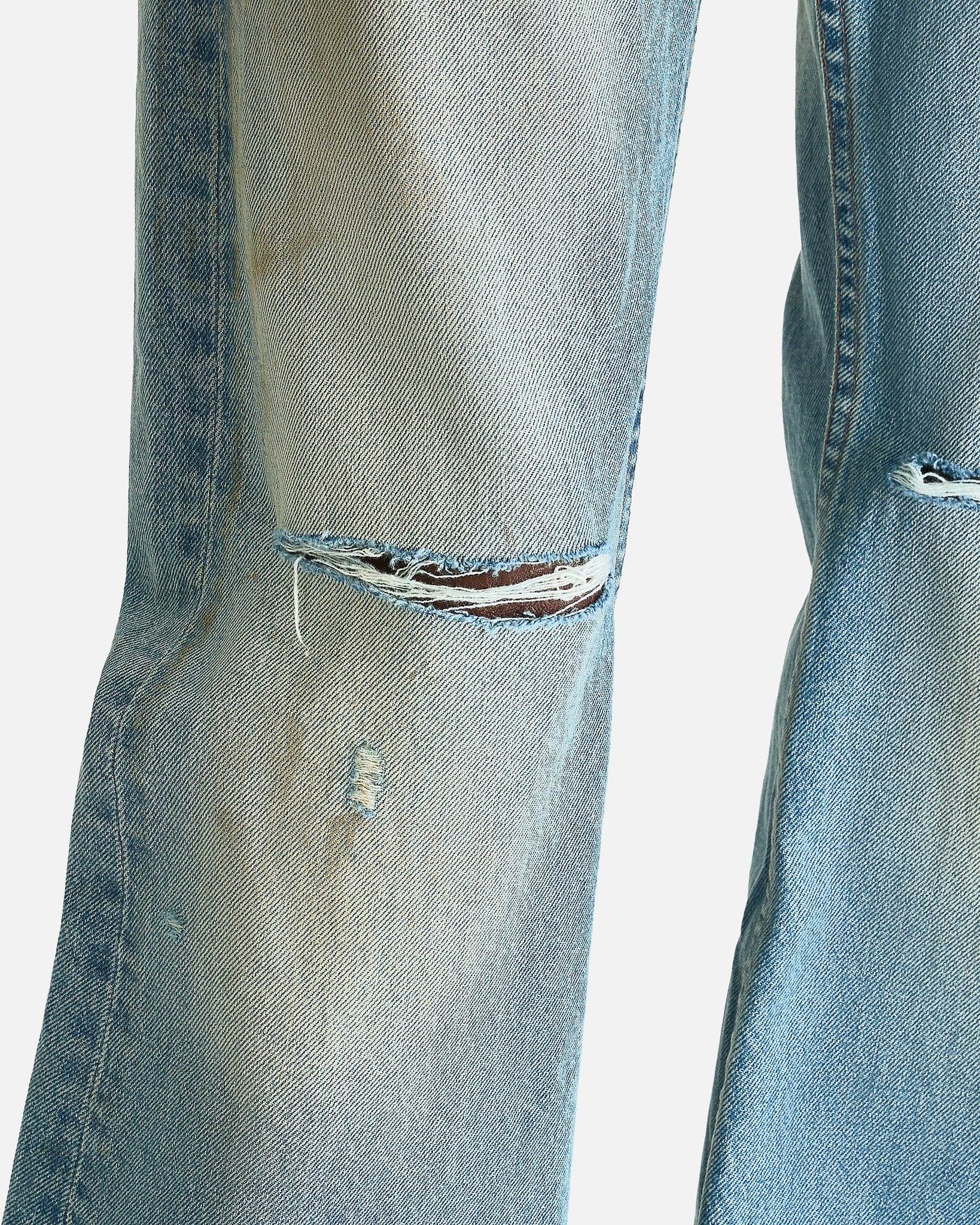 Enfants Riches Deprimes Men's Jeans Wider Flare Leg Jeans in Light Blue Wash