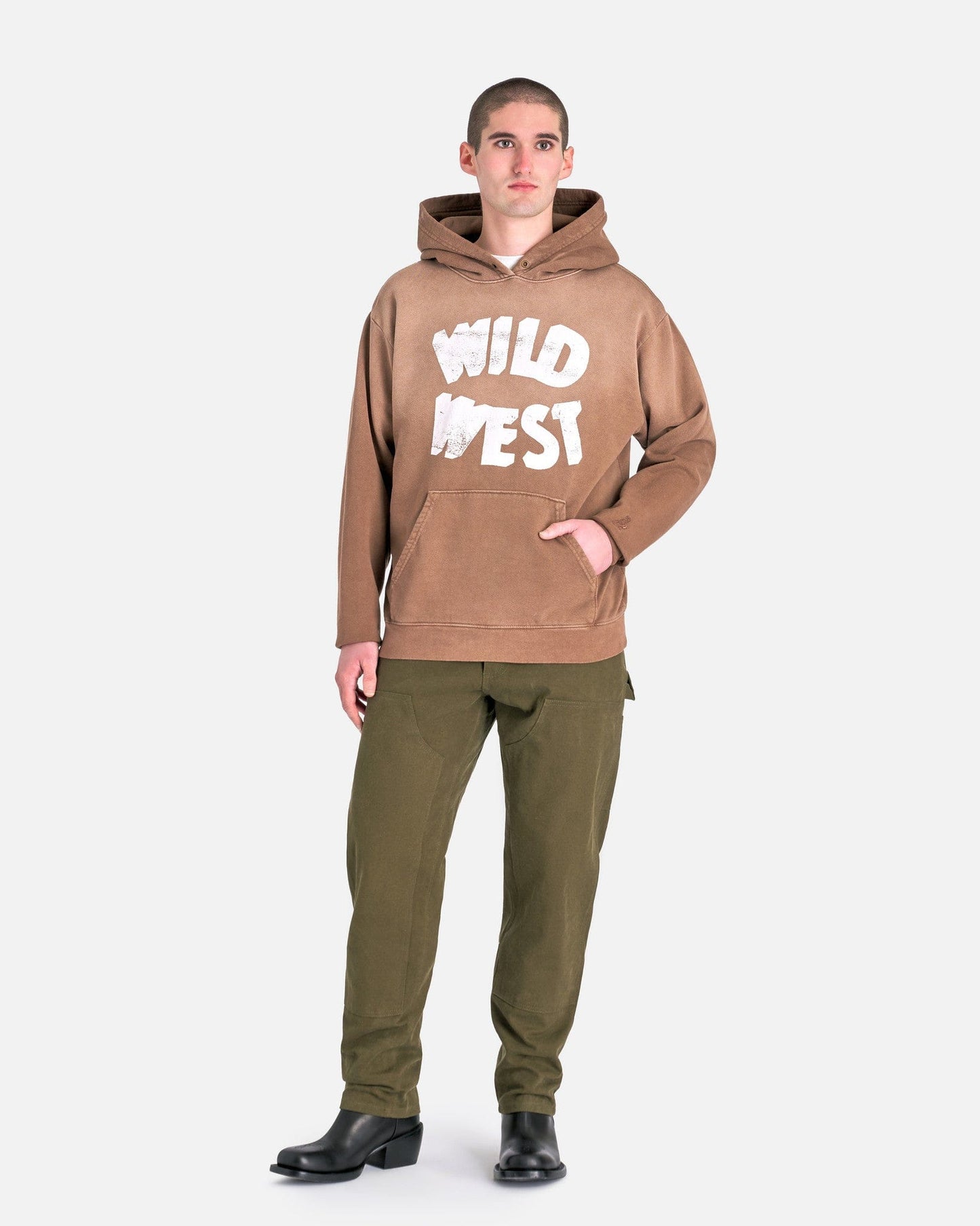 One of These Days Men's Sweatshirts Wild West Hooded Sweatshirt in Mustang Brown
