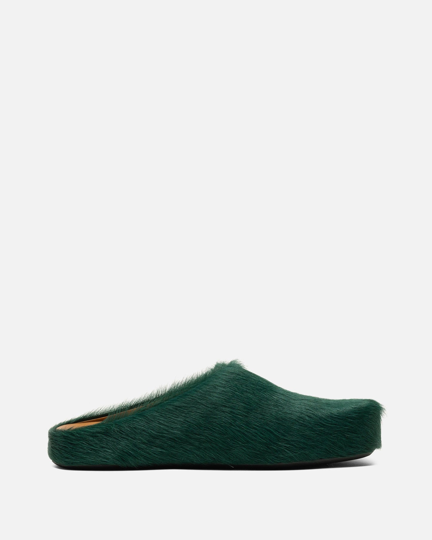 Marni Women's Shoes Women's Calf-Hair Sabots in Forest Green