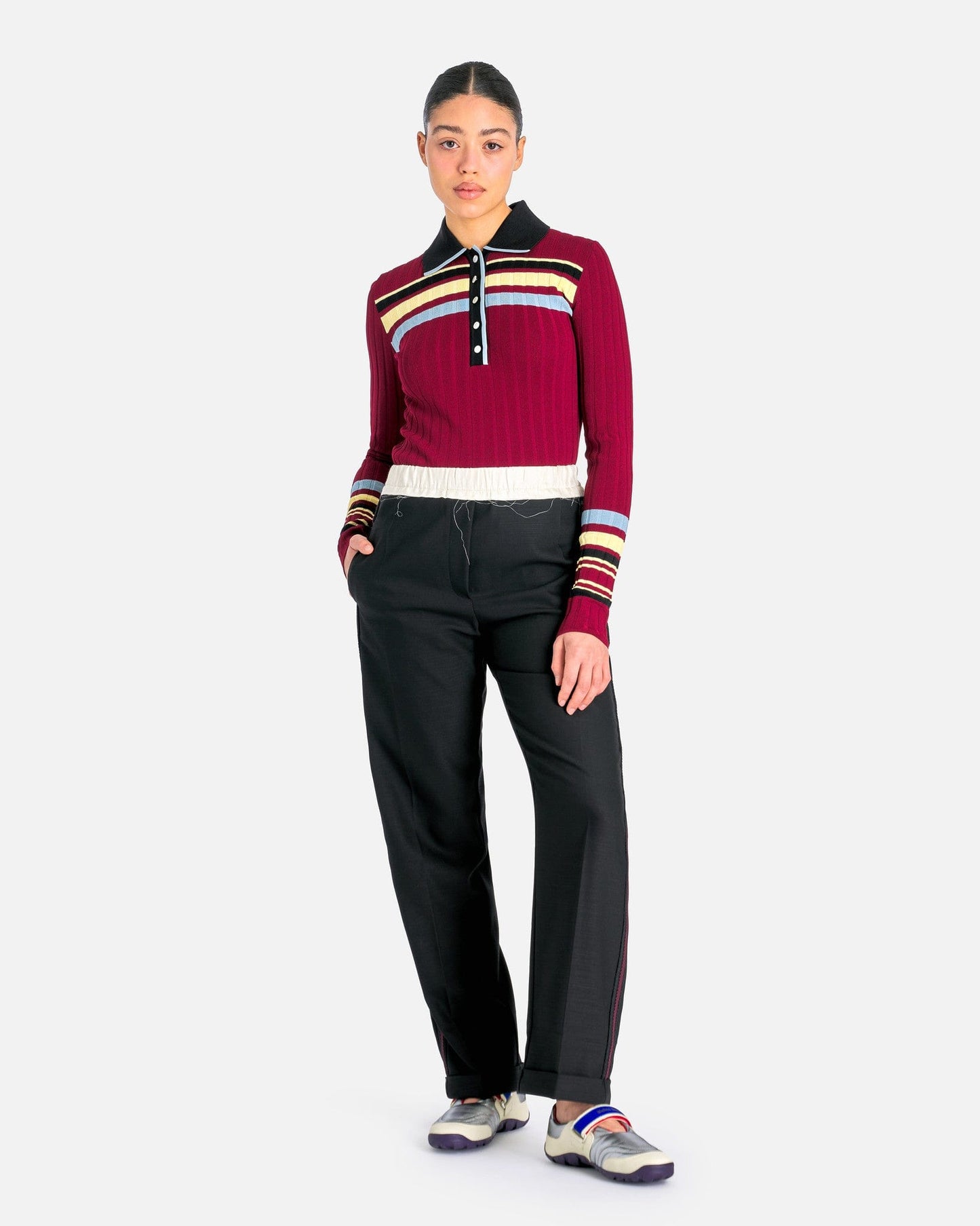 Wales Bonner Women Pants Women's Seine Trouser in Black
