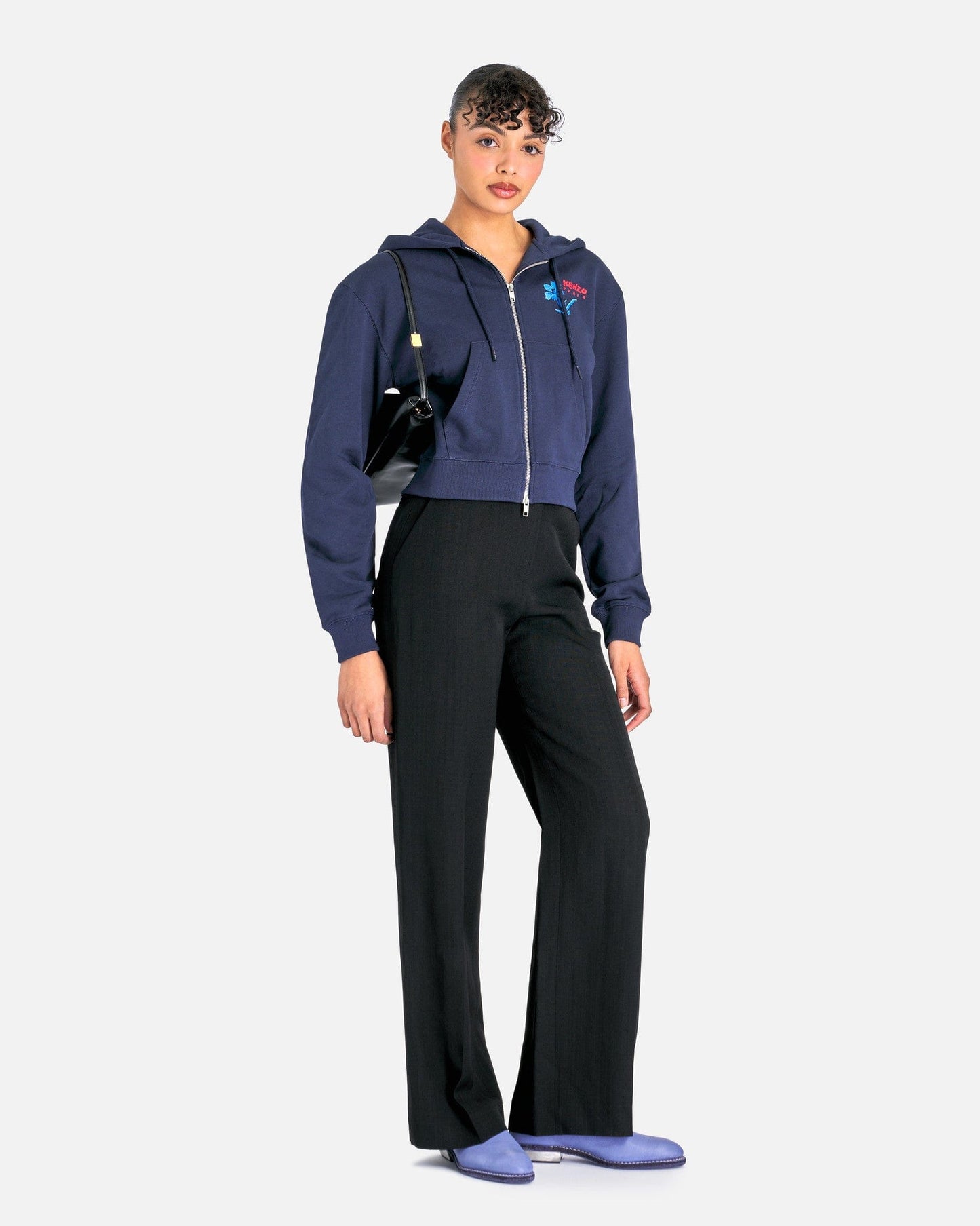 KENZO Women's Sweatshirts Women's Zip Up Hoodie in Midnight Blue