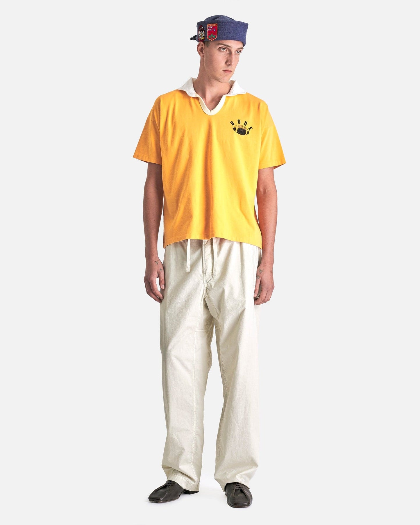 Bode Men's Shirts Worchester Polo in Gold