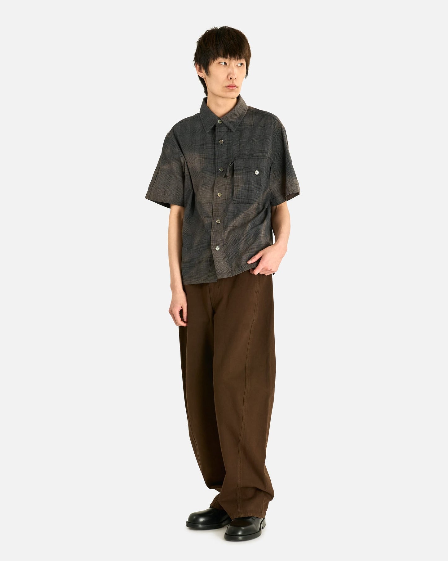 JiyongKim Men's Shirts Work Shirt in Black