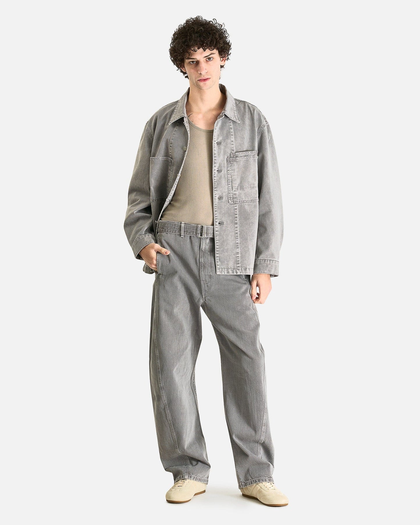 LEMAIRE Men's Shirts Workwear Overshirt in Heather