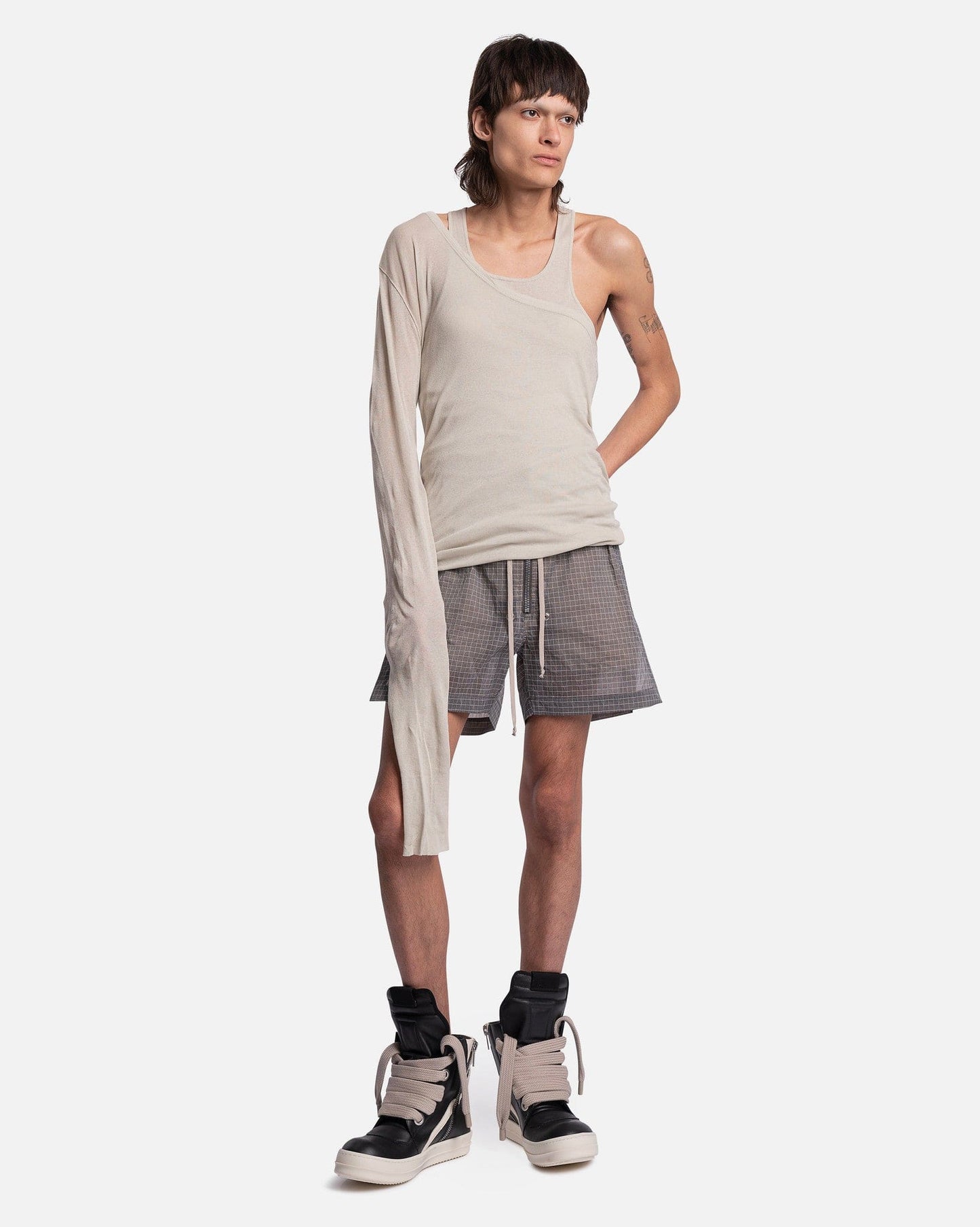 Rick Owens Men's Tops Ziggy Banana Tank in Pearl