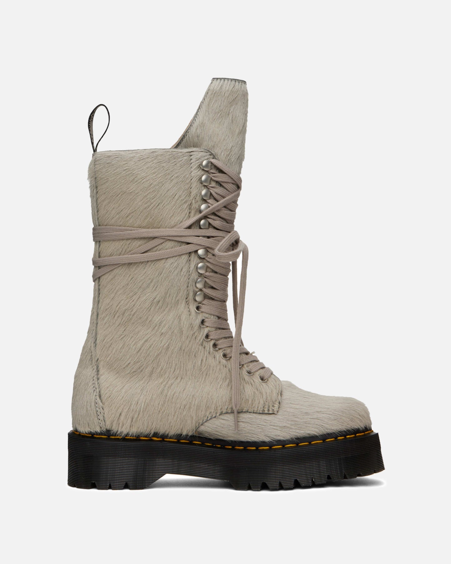 Rick Owens Men's Shoes 1918 Rick Owens Hair On Lace Up Platform Boot in Hair On Lux