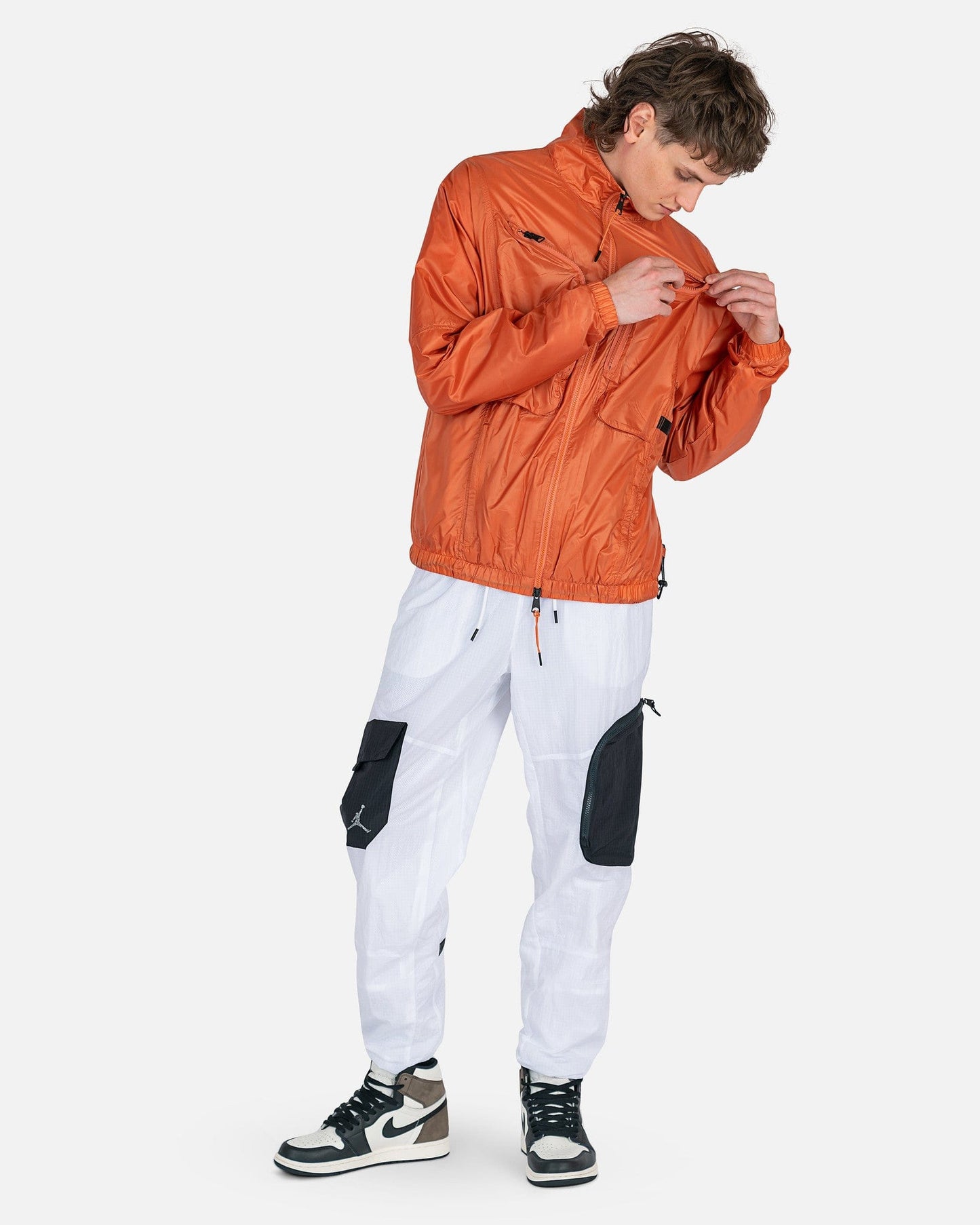 JORDAN Men's Jackets 23 Engineered Track Jacket in Orange