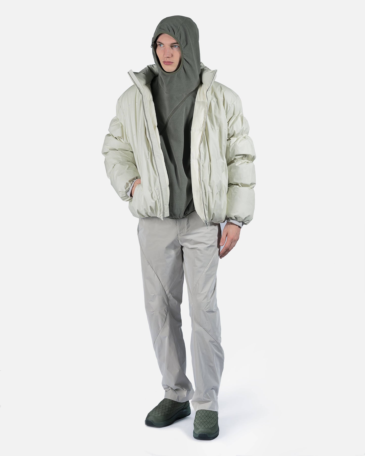 POST ARCHIVE FACTION (P.A.F) Men's Jackets 4.0+ Down Right Puffer Jacket in Light Grey