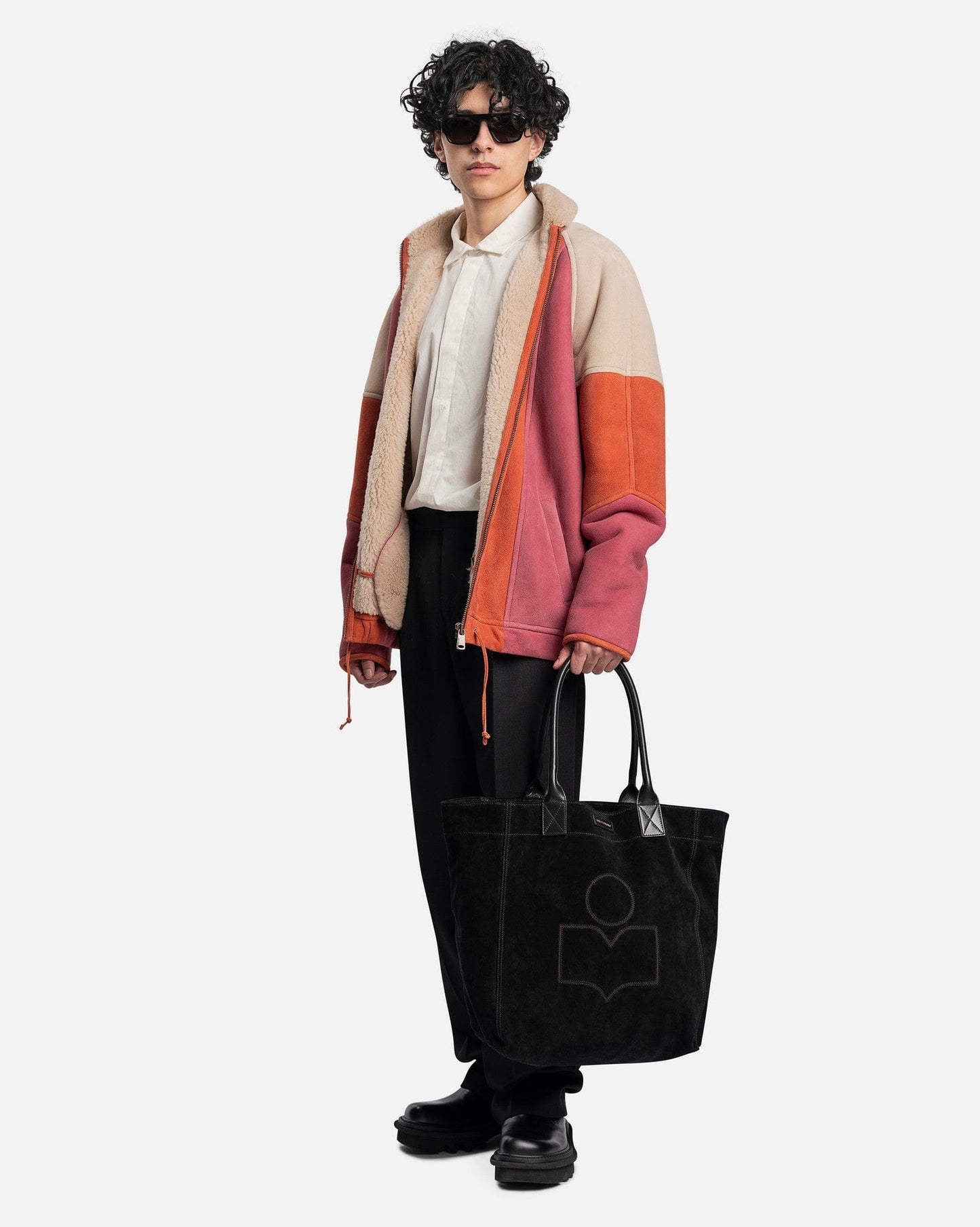 Isabel Marant Homme Men's Coat Abenoco Shearling Coat in Burnt Henna