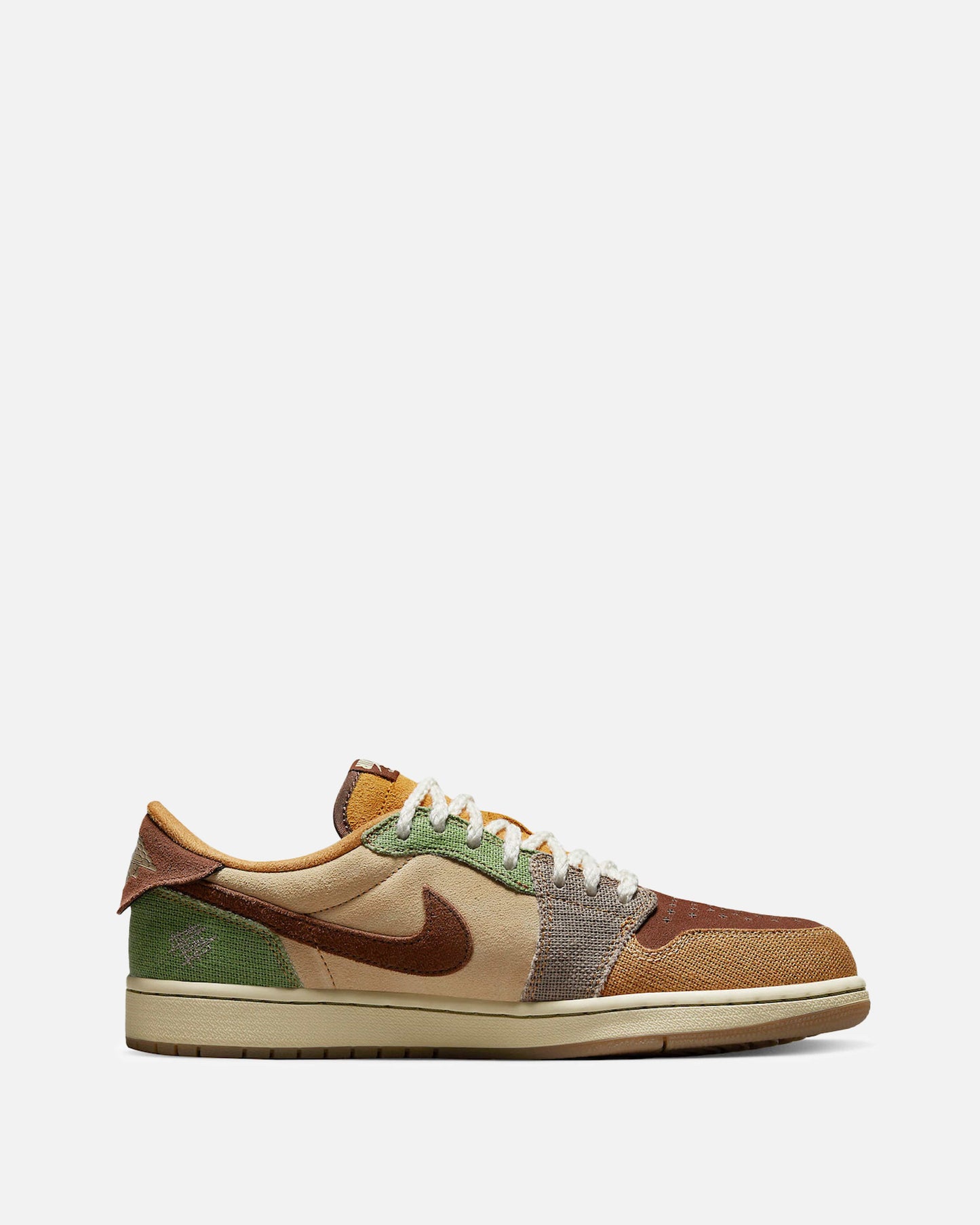 JORDAN Men's Sneakers Air Jordan 1 Low 'Flax and Oil Green'