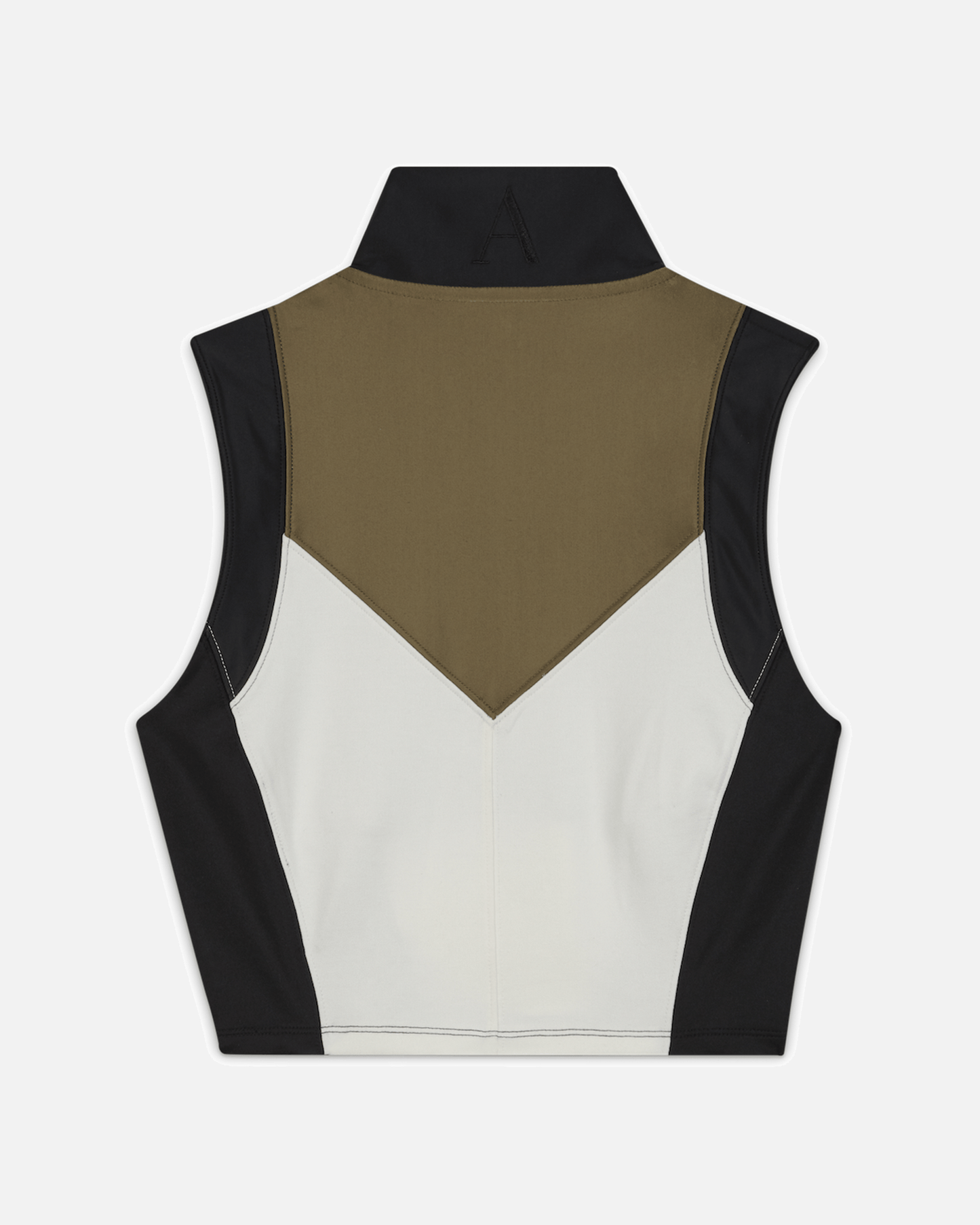 JORDAN Women Tops Aleali May 'Fortune' Body Con Crop Top in Olive/Black