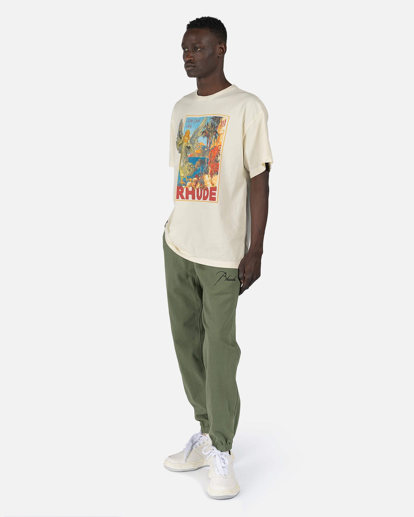 Rhude Men's T-Shirts Angel T-Shirt in Vintage White