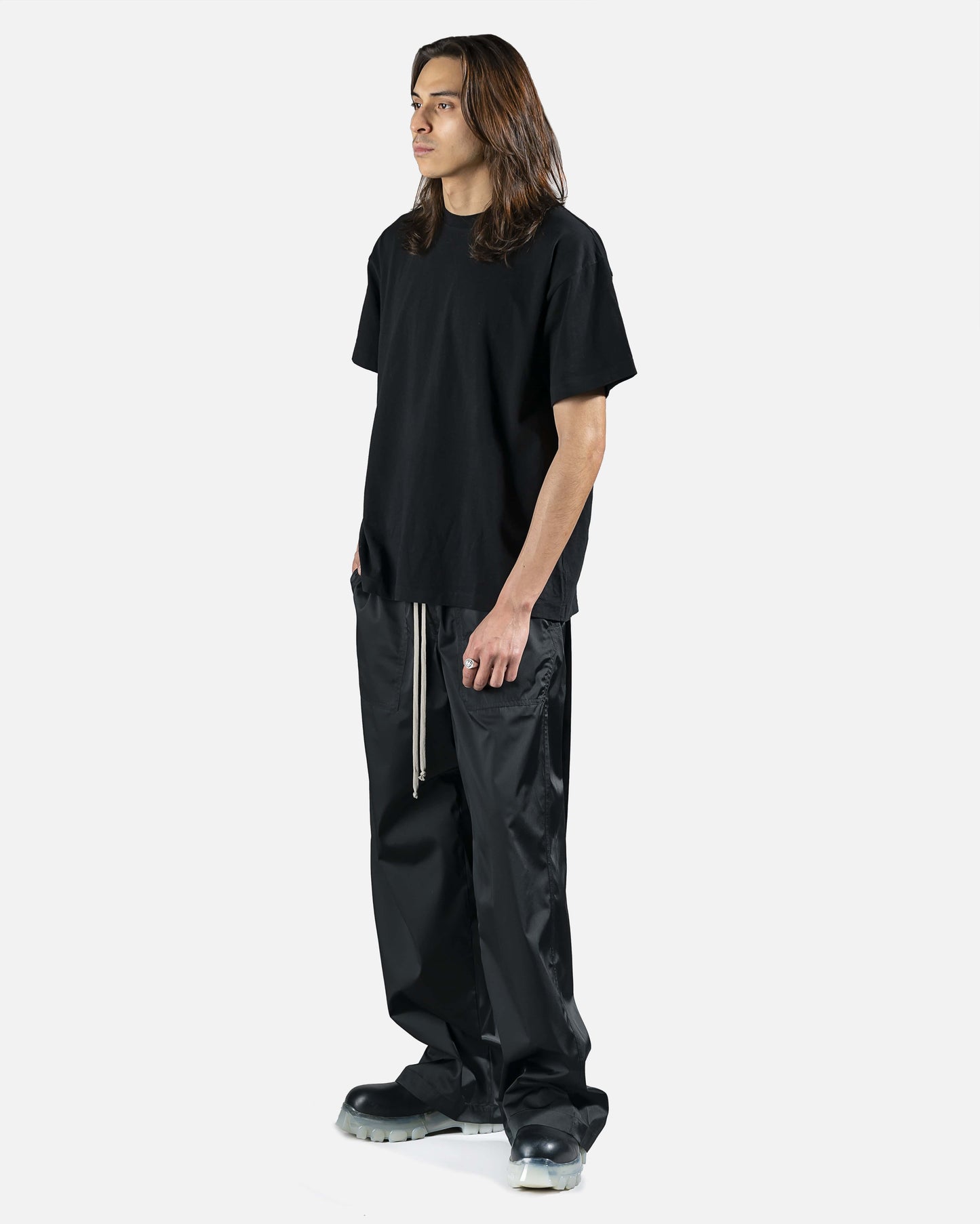 Rick Owens DRKSHDW Men's Pants Apostle Drawstring Pant in Black