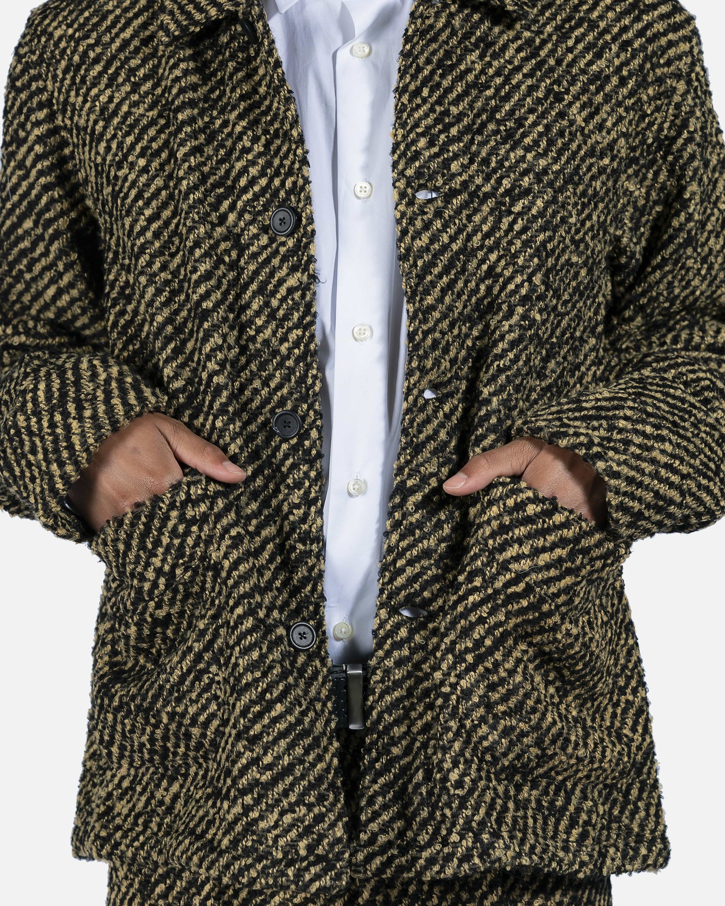 Our Legacy Men's Jackets Archive Box Jacket in Black/Beige