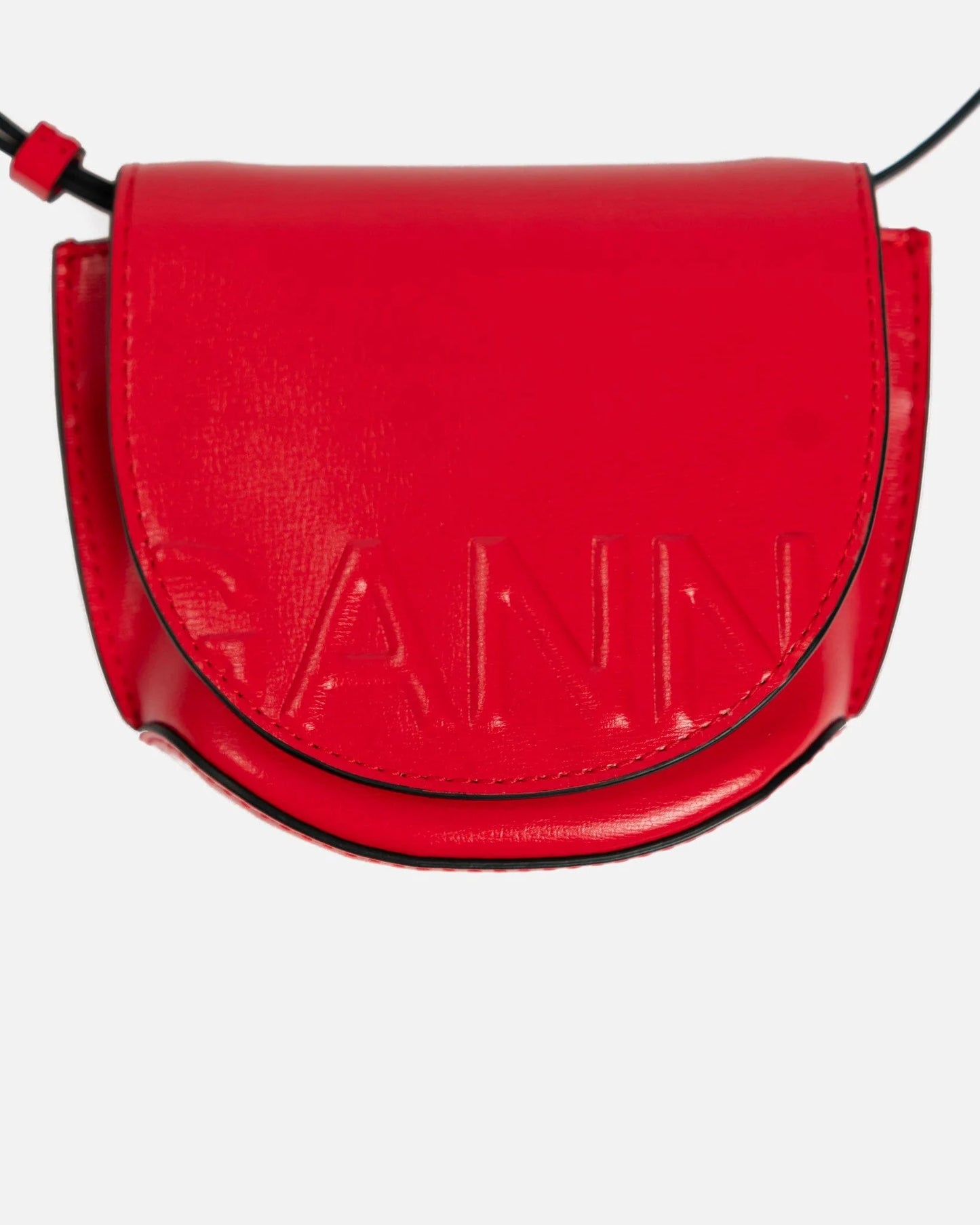 Ganni Women Bags Banner Nano Saddle in Barbados cherry