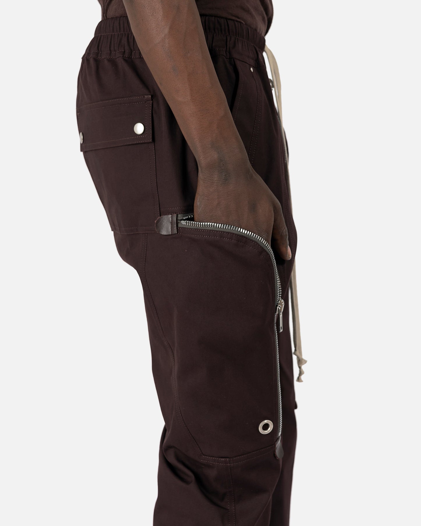 Rick Owens Men's Pants Bauhaus Cargo in Oxblood