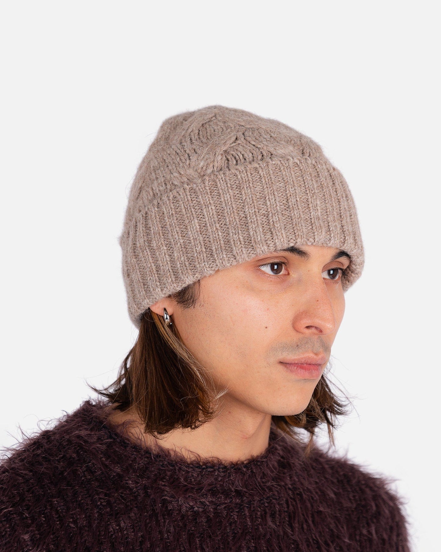 Séfr Men's Hats Beanie in Light Fawn Melange